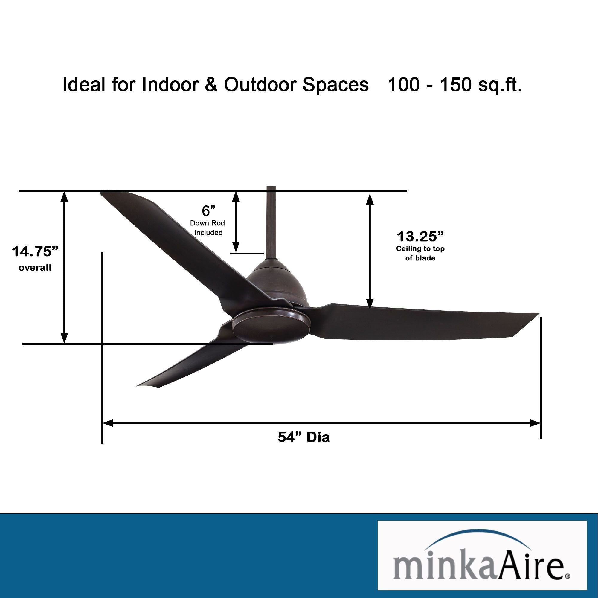 Java 54" Kocoa Wet Rated Ceiling Fan with Remote - Bees Lighting