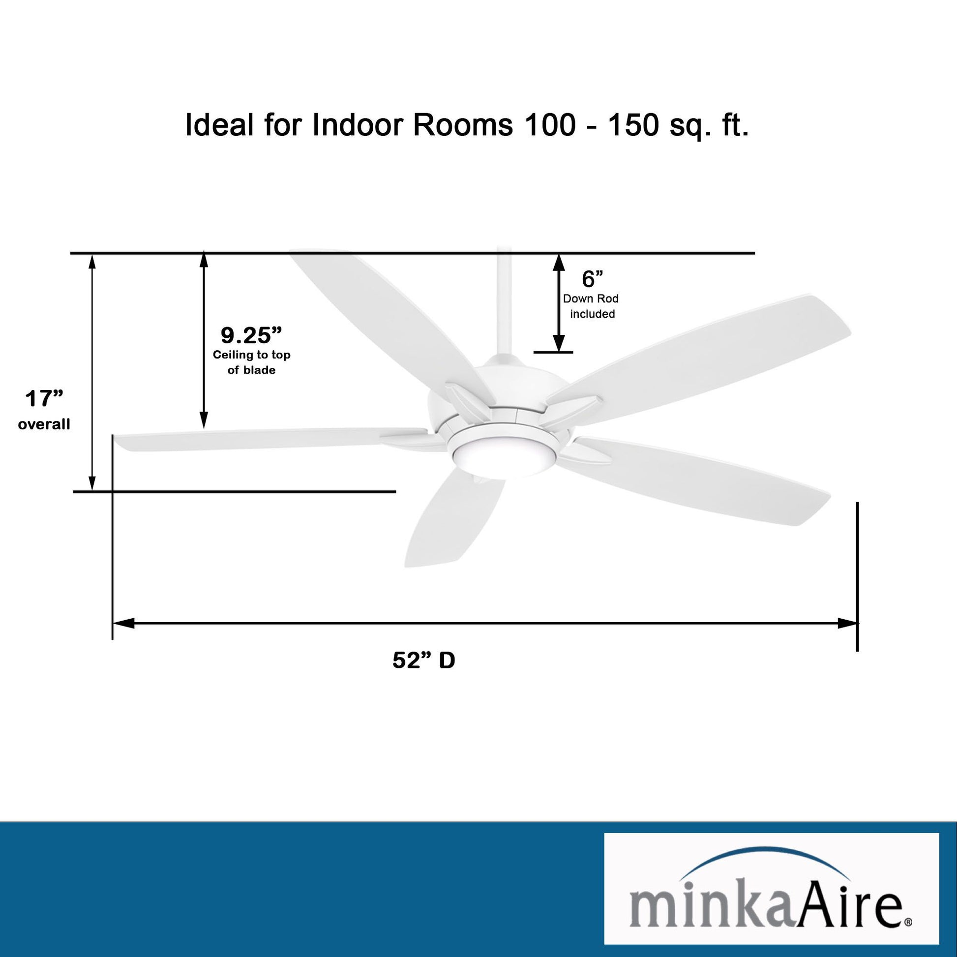 Kelvyn 52" Flat White Indoor LED Ceiling Fan with Remote Control - Bees Lighting
