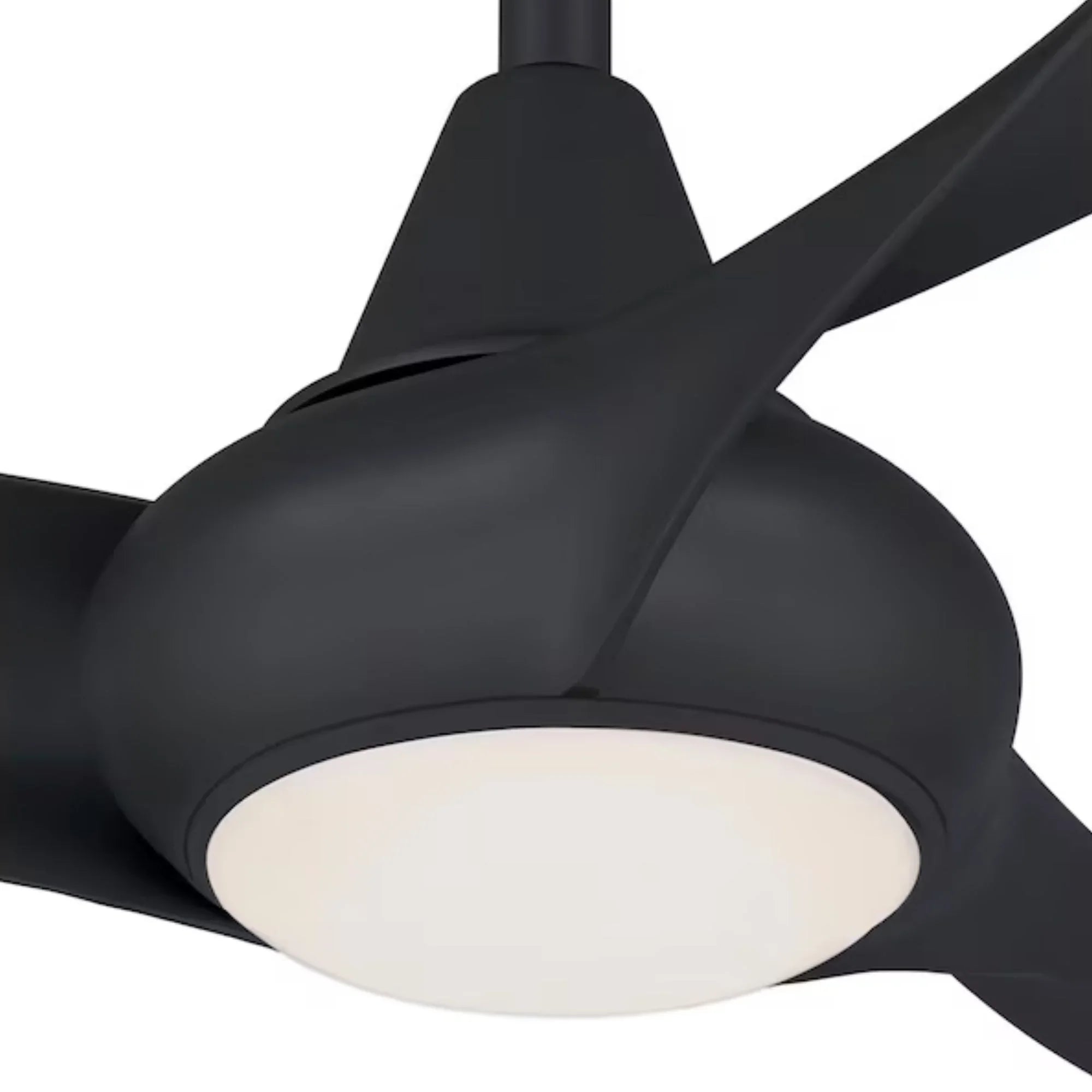 Light Wave LED 44" 3-Blade Black Coal Ceiling Fan with Light and Remote