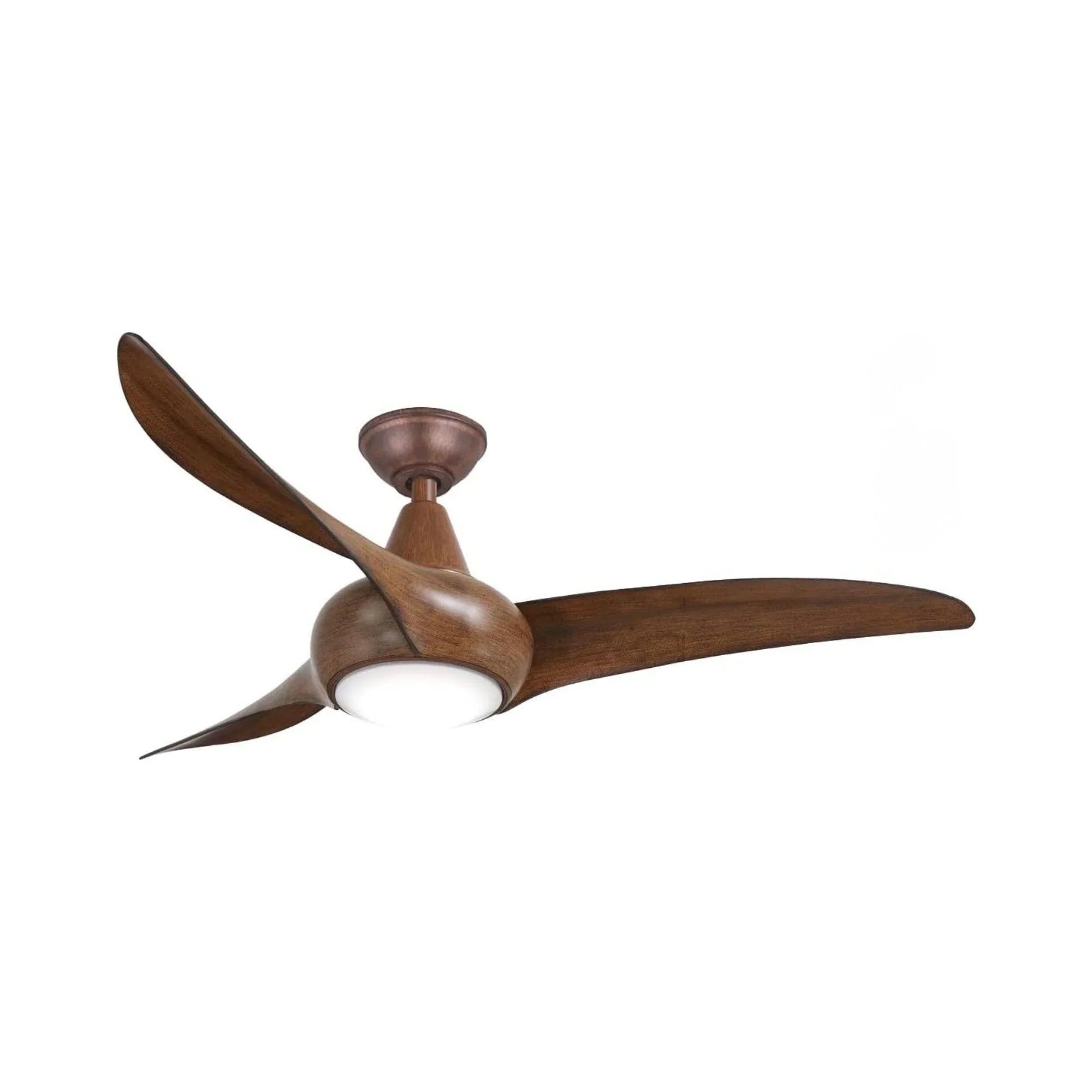 Light Wave LED 44" 3-Blade Distressed Koa Ceiling Fan with Light and Remote