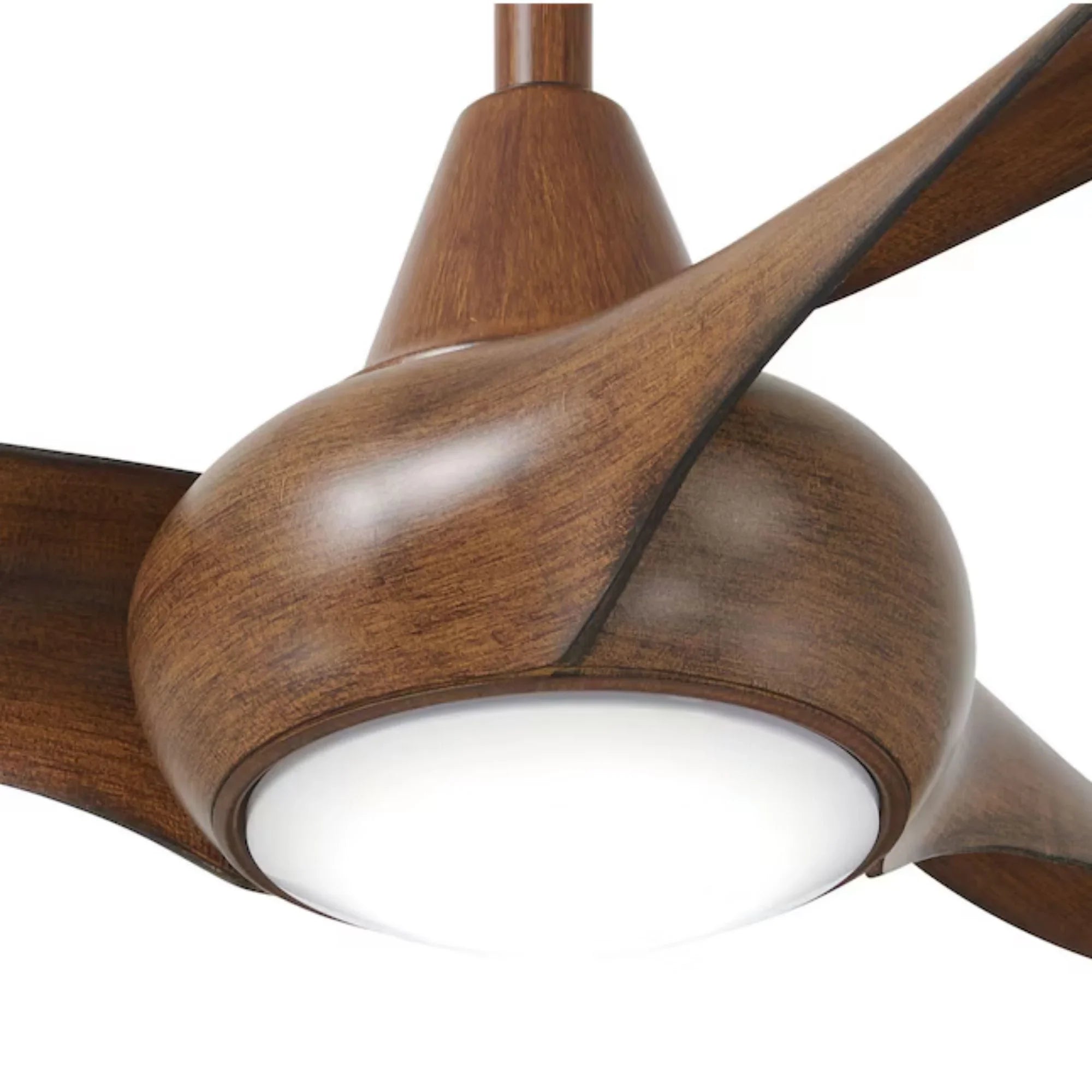 Light Wave LED 44" 3-Blade Distressed Koa Ceiling Fan with Light and Remote
