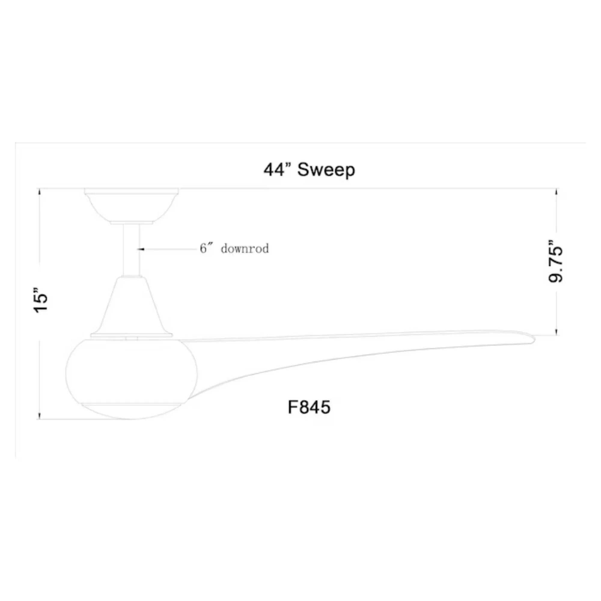 Light Wave LED 44" 3-Blade Driftwood Ceiling Fan with Light and Remote