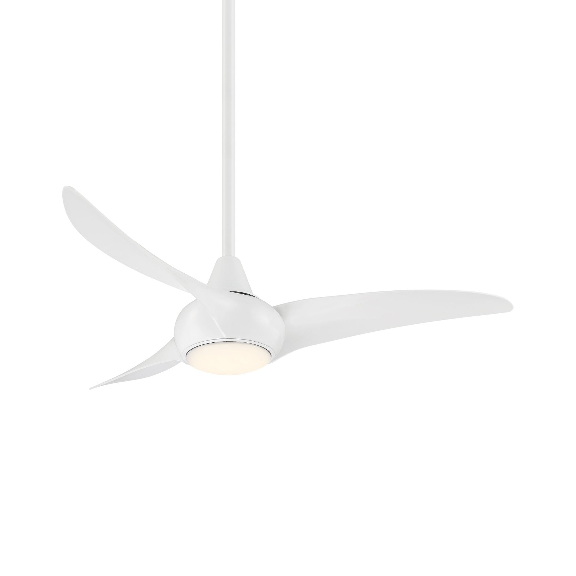 Light Wave LED 44" 3-Blade White Ceiling Fan with Light and Remote