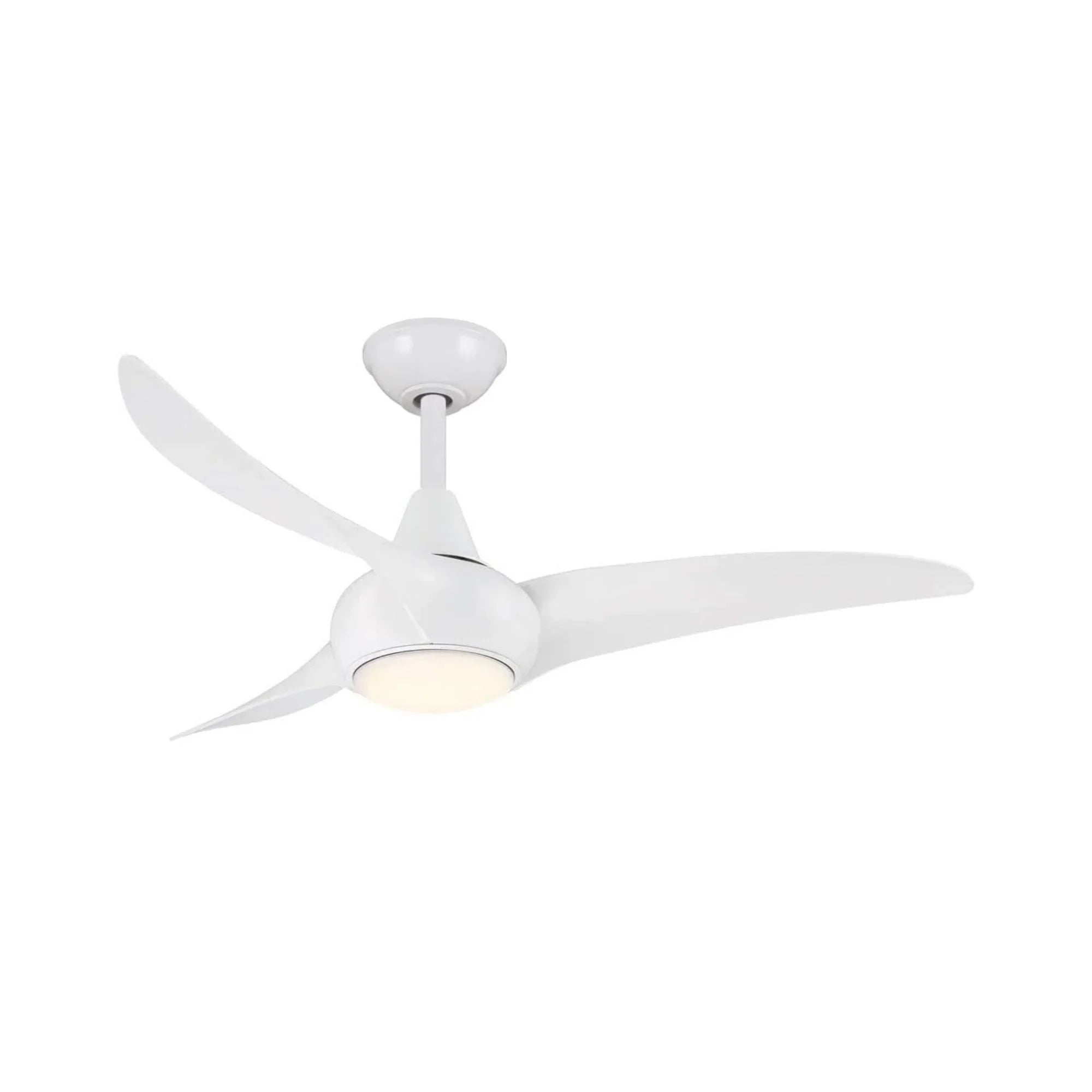Light Wave LED 44" 3-Blade White Ceiling Fan with Light and Remote