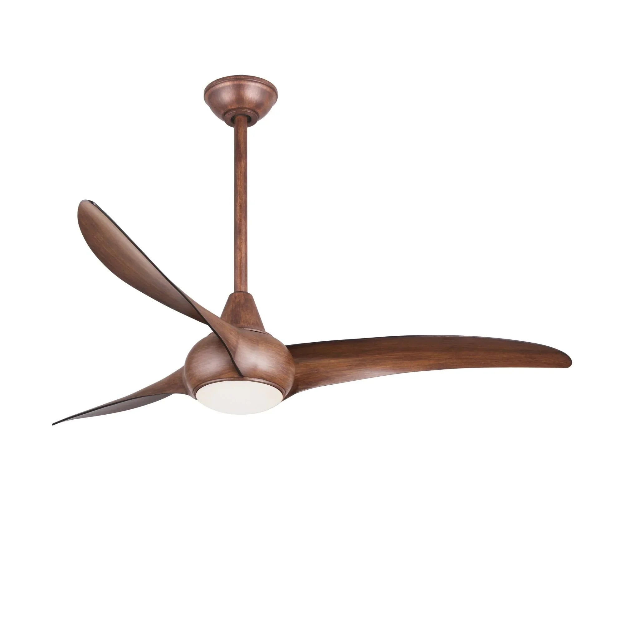 Light Wave LED 52" Distressed Koa Modern Ceiling Fan with Light and Remote