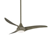 Light Wave LED 52" Driftwood Modern Ceiling Fan with Light and Remote