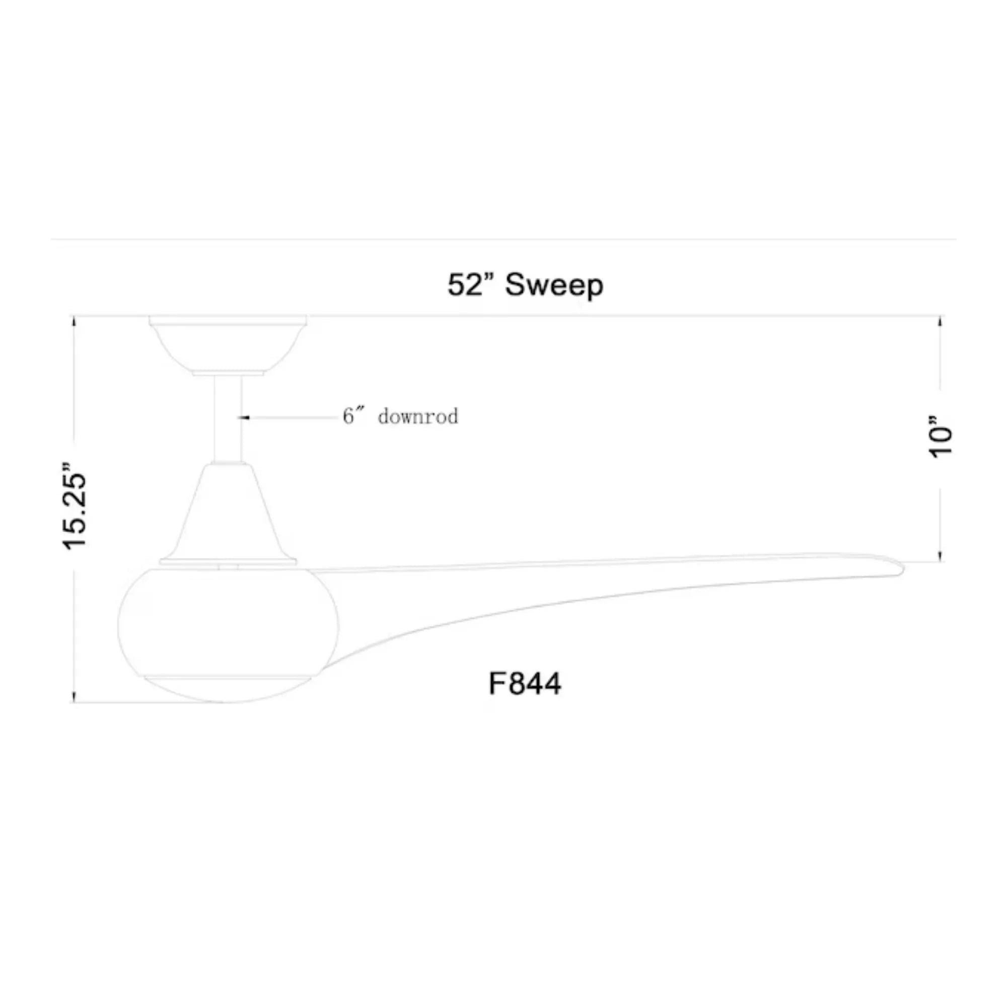 Light Wave LED 52" Driftwood Modern Ceiling Fan with Light and Remote