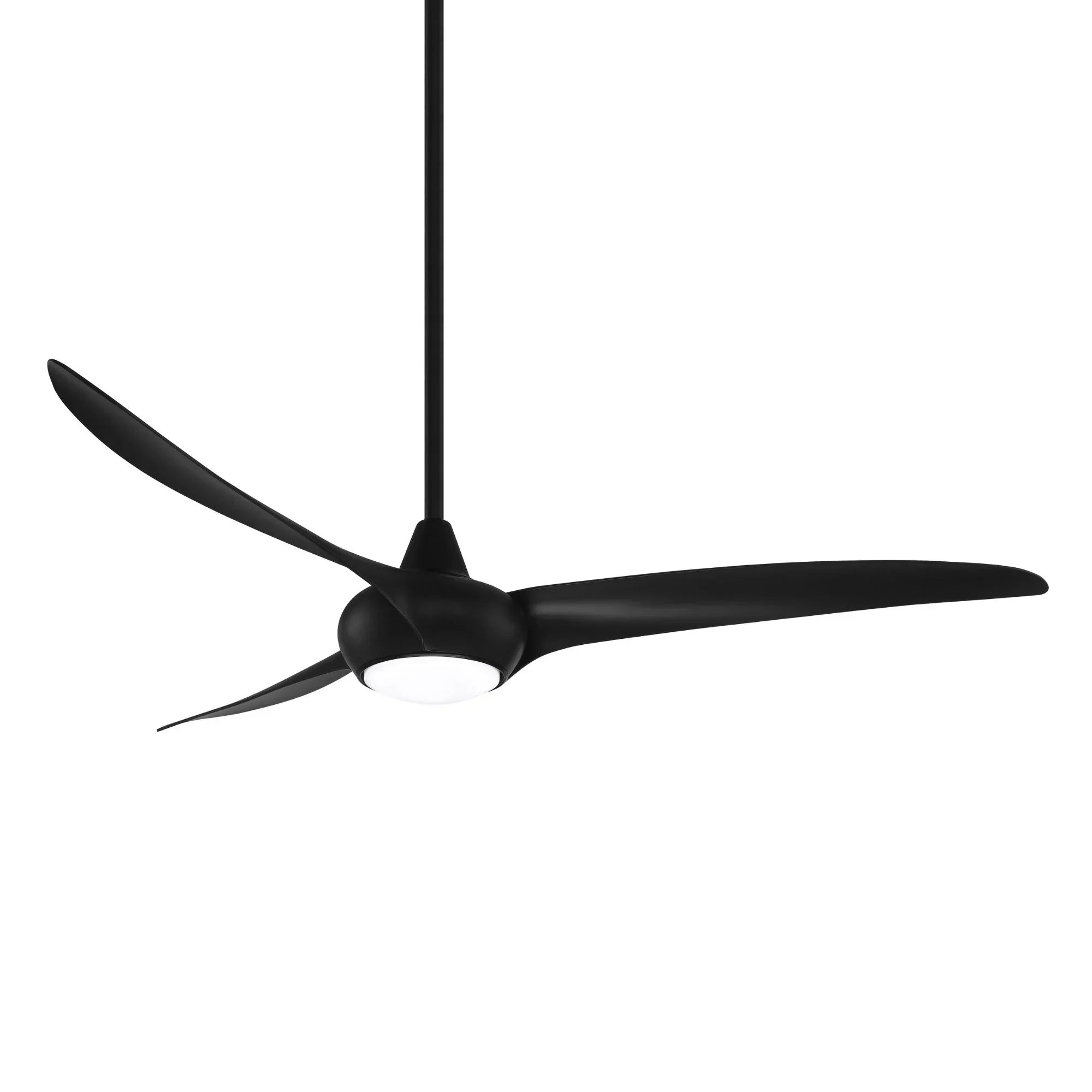 Light Wave LED 65" Black Coal Large Ceiling Fan with Light and Remote
