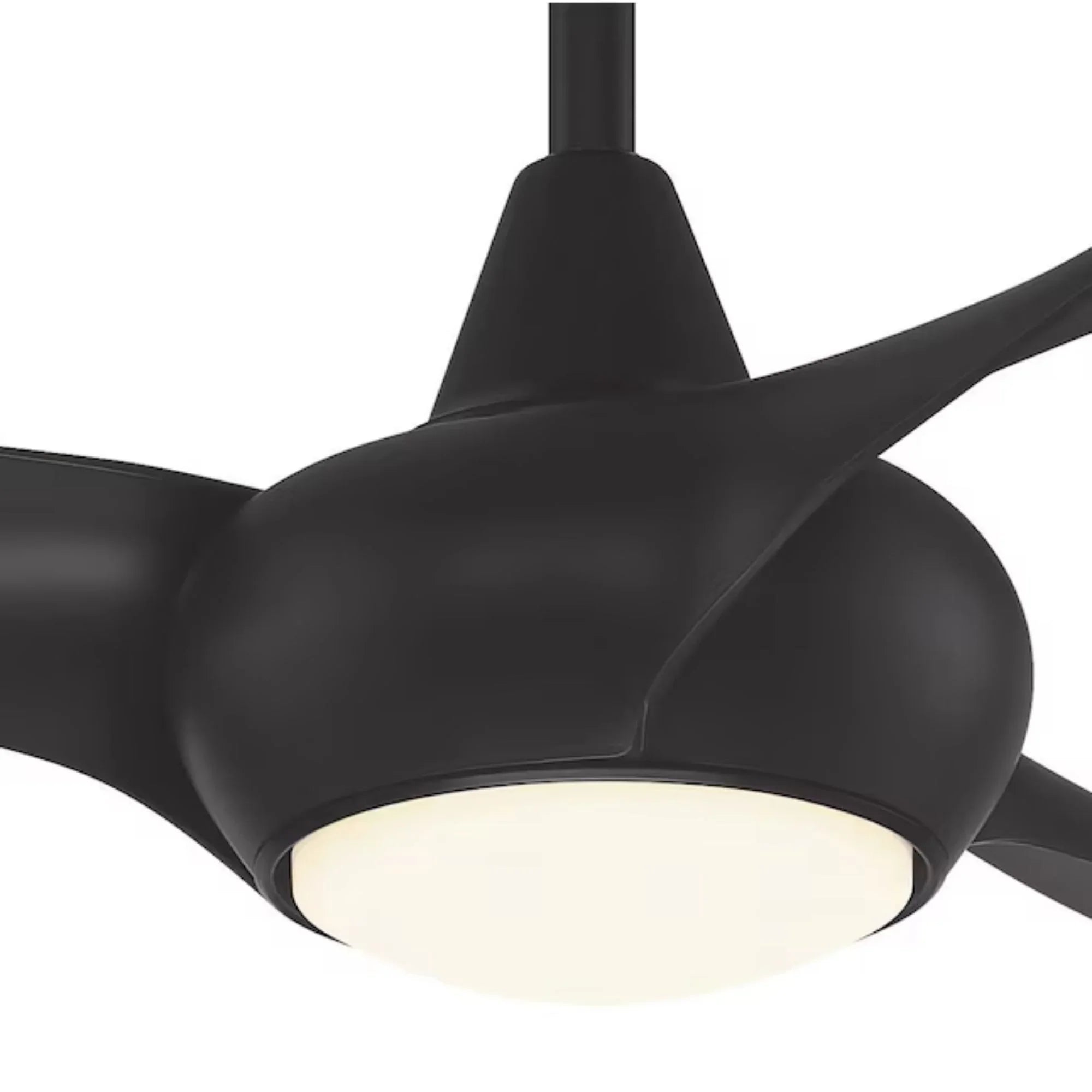 Light Wave LED 65" Black Coal Large Ceiling Fan with Light and Remote