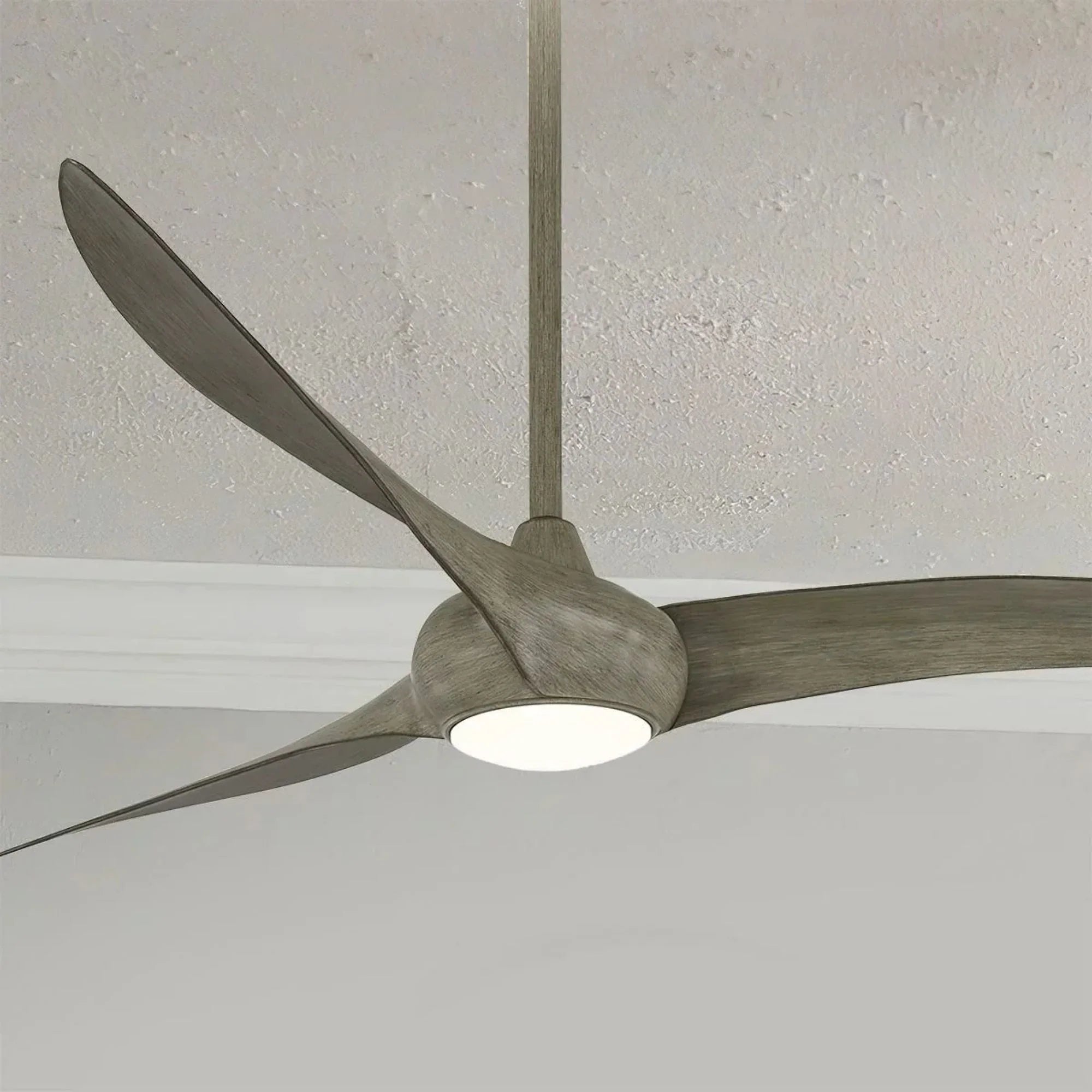 Light Wave LED 65" Driftwood Large Ceiling Fan with Light and Remote
