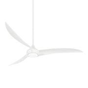 Light Wave LED 65" White Large Ceiling Fan with Light and Remote