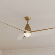 Minka Aire Lirden 65'' Smart Ceiling Fan with LED Light DC Motor Heritage Brass
