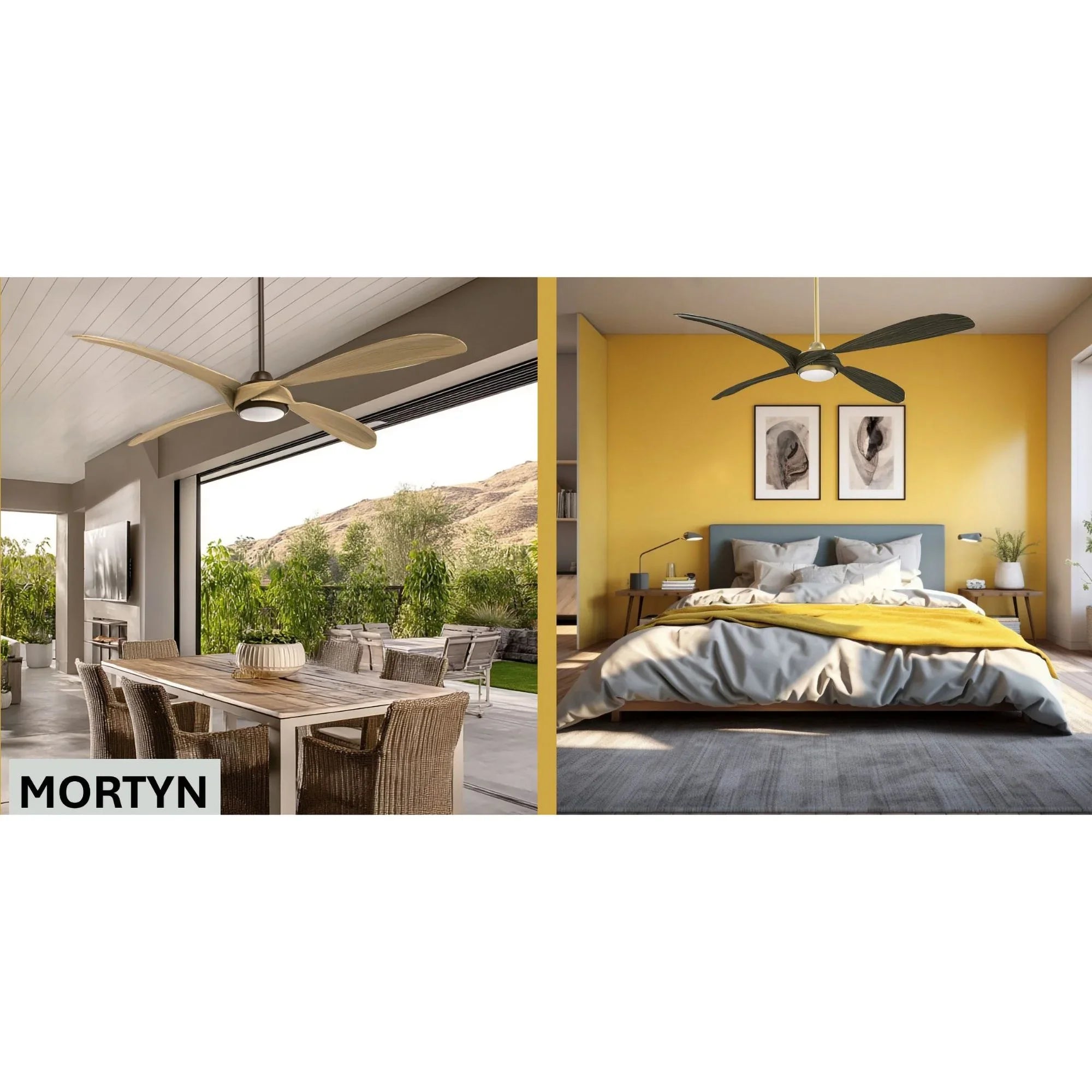 Mortyn 60" Indoor/Outdoor LED Ceiling Fan, Dark Bronze