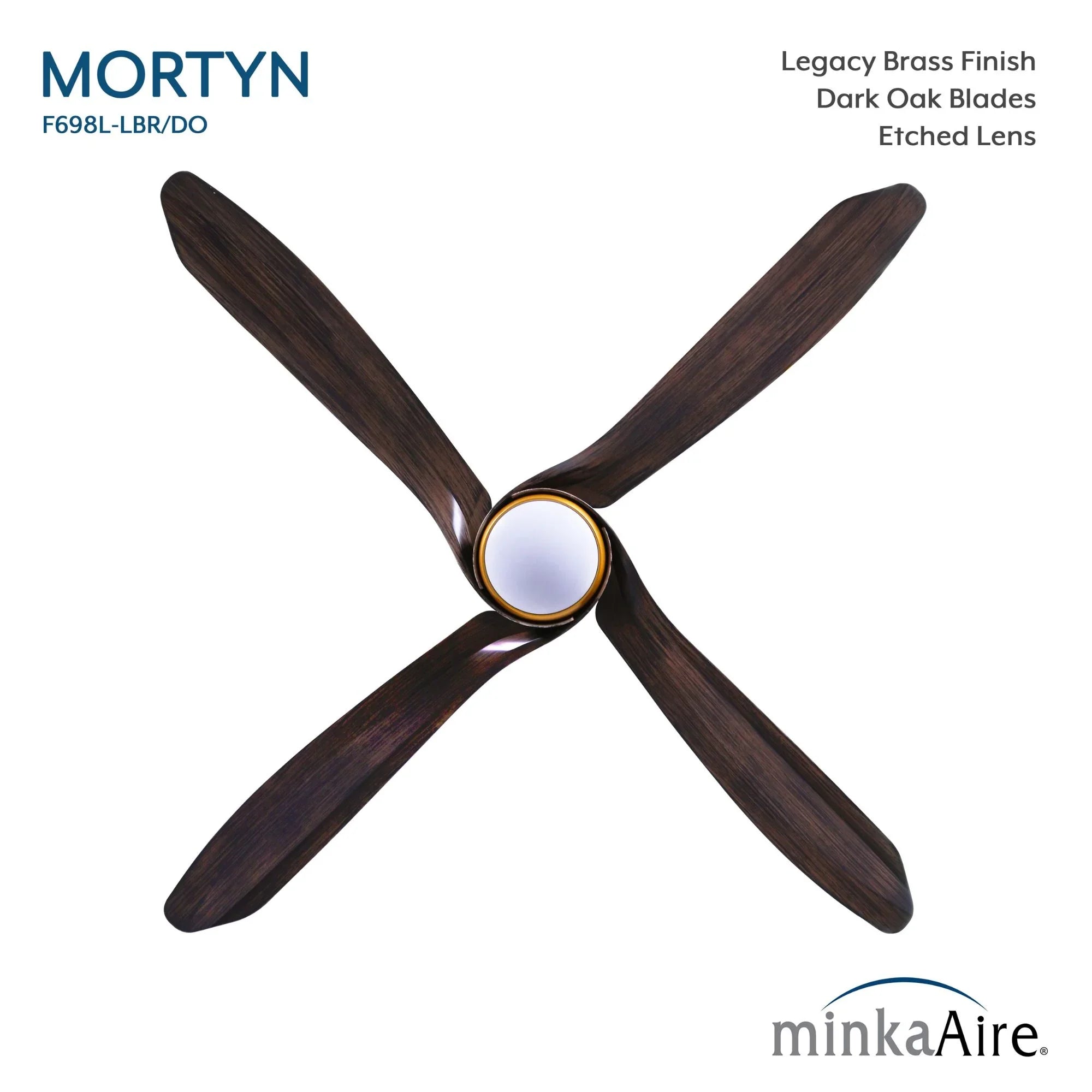 Mortyn 60" Indoor/Outdoor LED Ceiling Fan, Legacy Brass