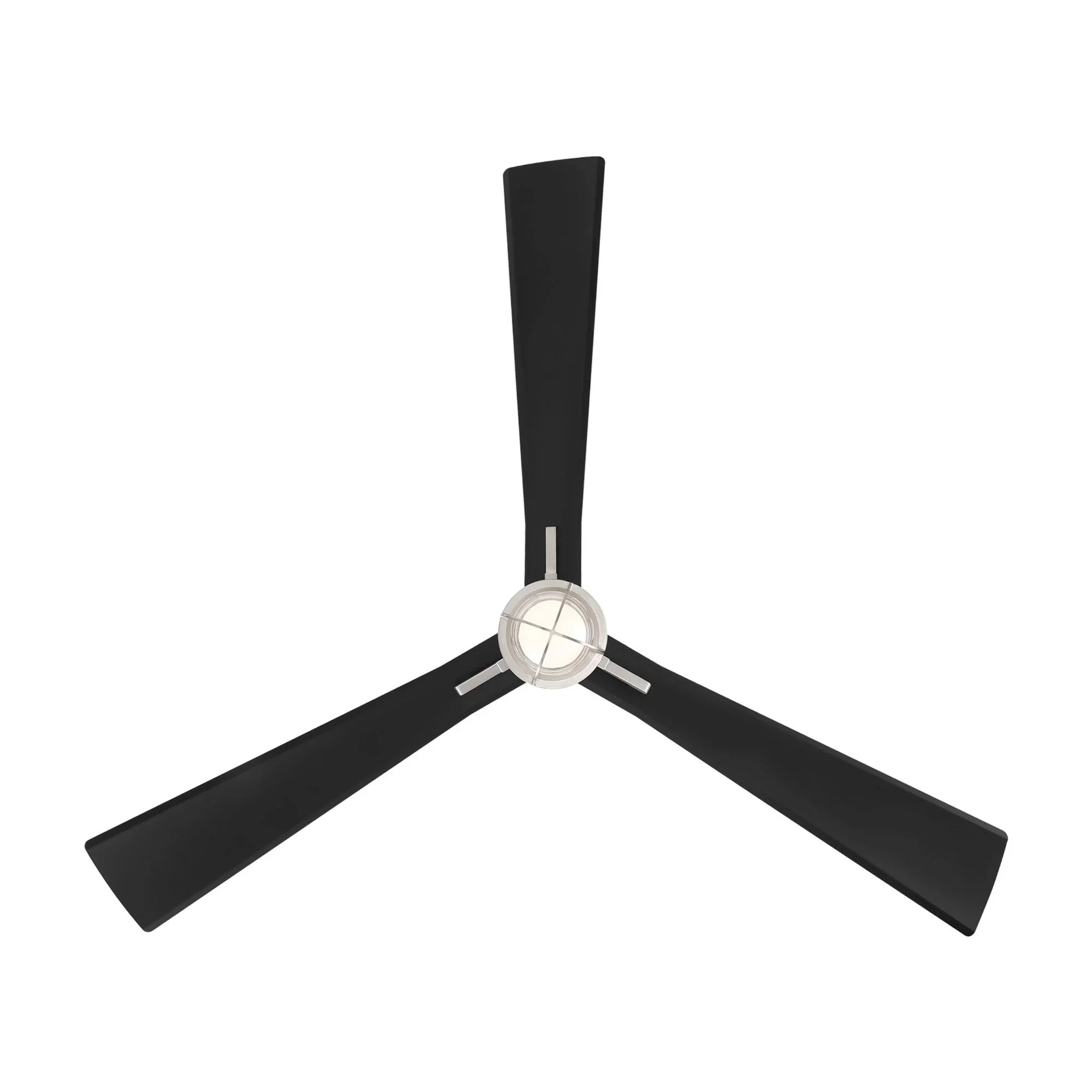Nauticus 65" LED Smart Ceiling Fan, Brushed Nickel Wet with Coal Blades