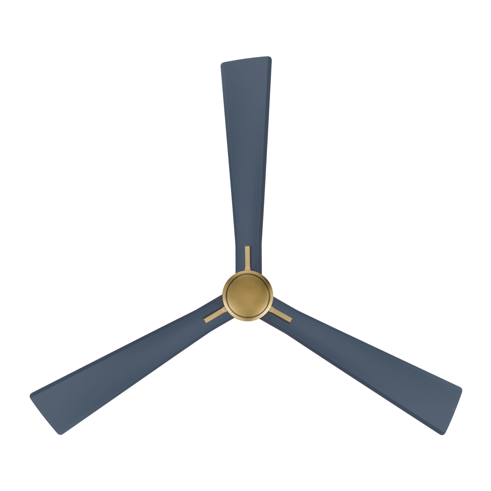 Nauticus 65" LED Smart Ceiling Fan, Legacy Brass with Navy Blue Blades