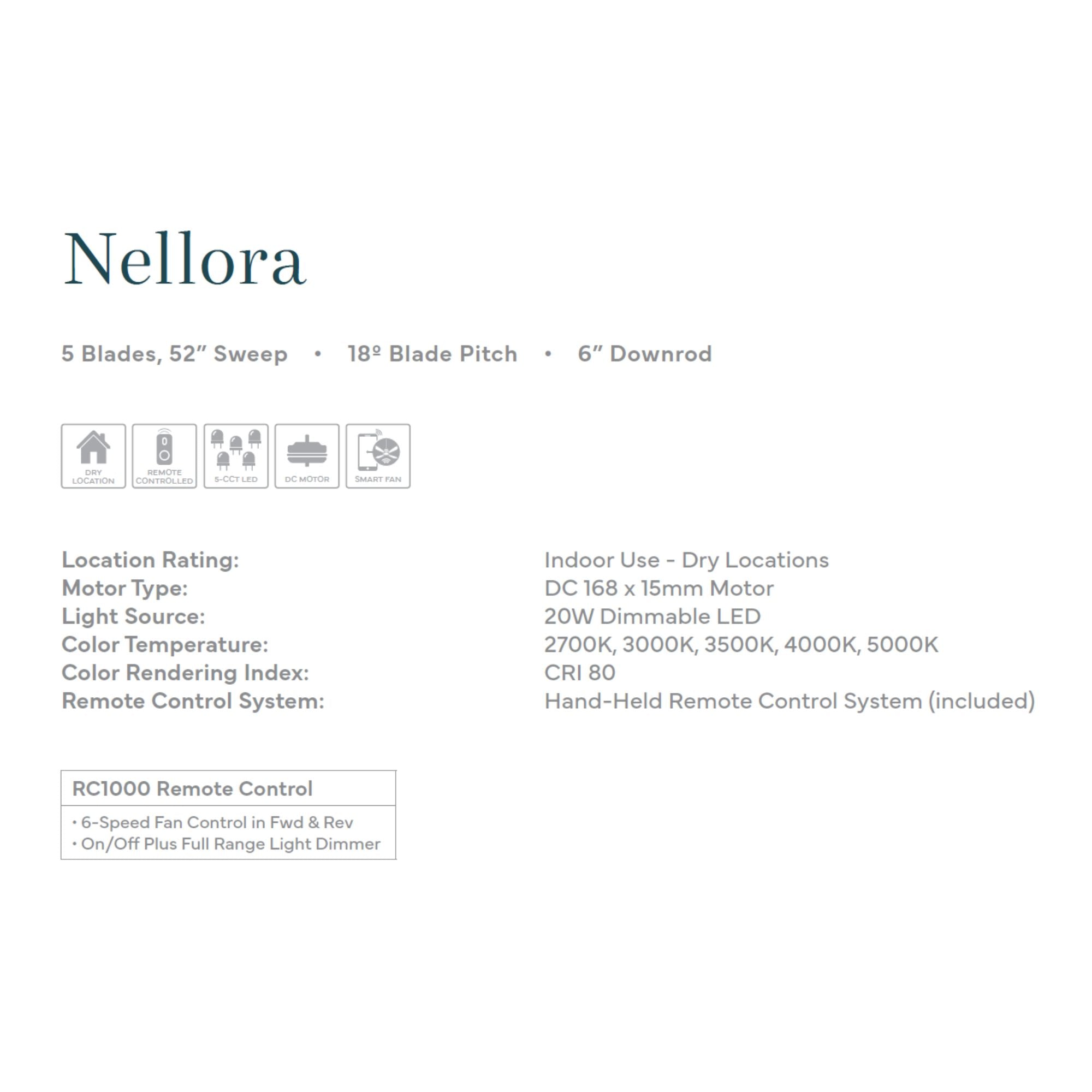 Minka Aire Nellora 52'' Smart Ceiling Fan with LED Light DC Motor