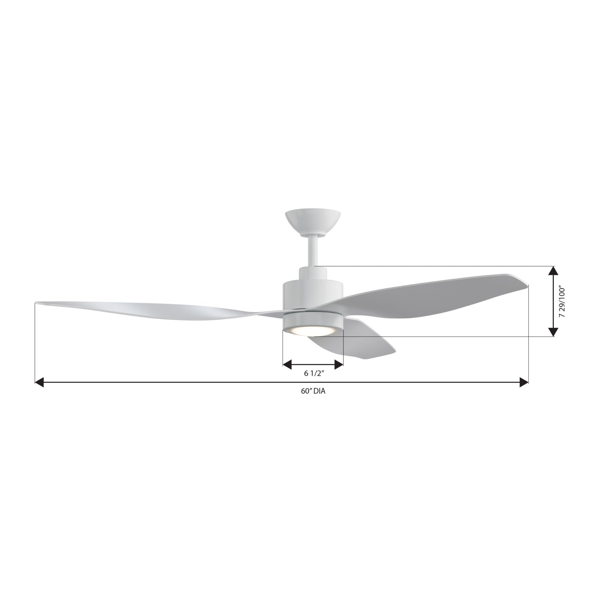 Minka Aire Norwynd 60'' Smart Ceiling Fan with LED Light DC Motor Flat White