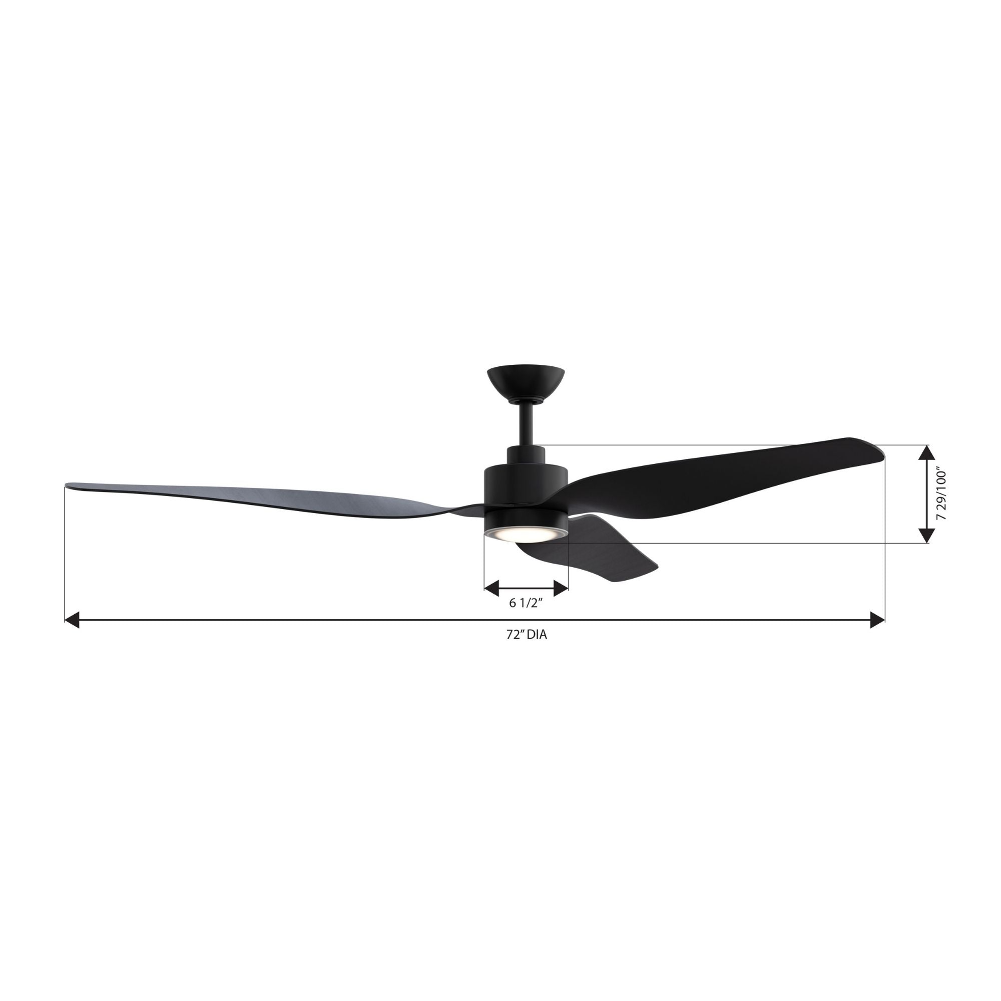 Minka Aire Norwynd 72'' Smart Ceiling Fan with LED Light DC Motor Coal Black