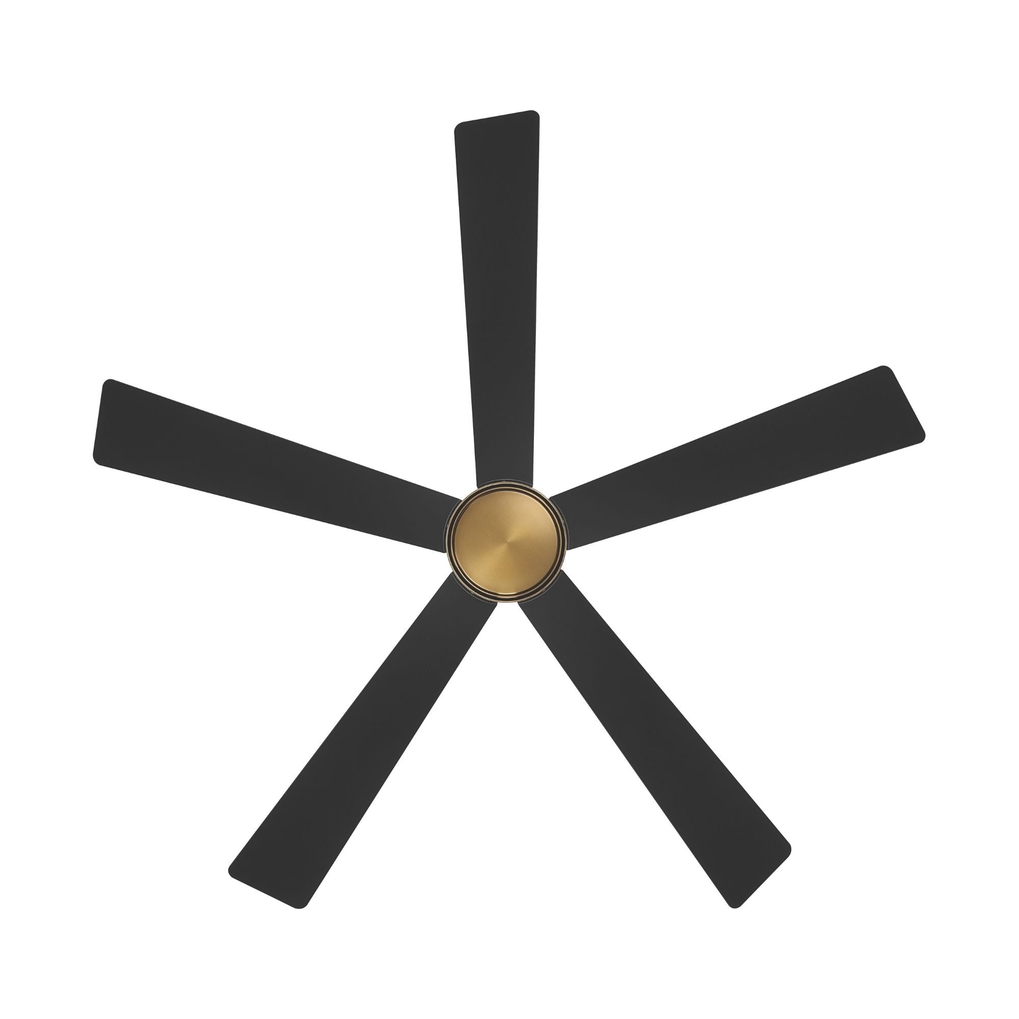 Oovin 54" 5-CCT LED Smart Ceiling Fan, Heritage Brass with Coal Blades
