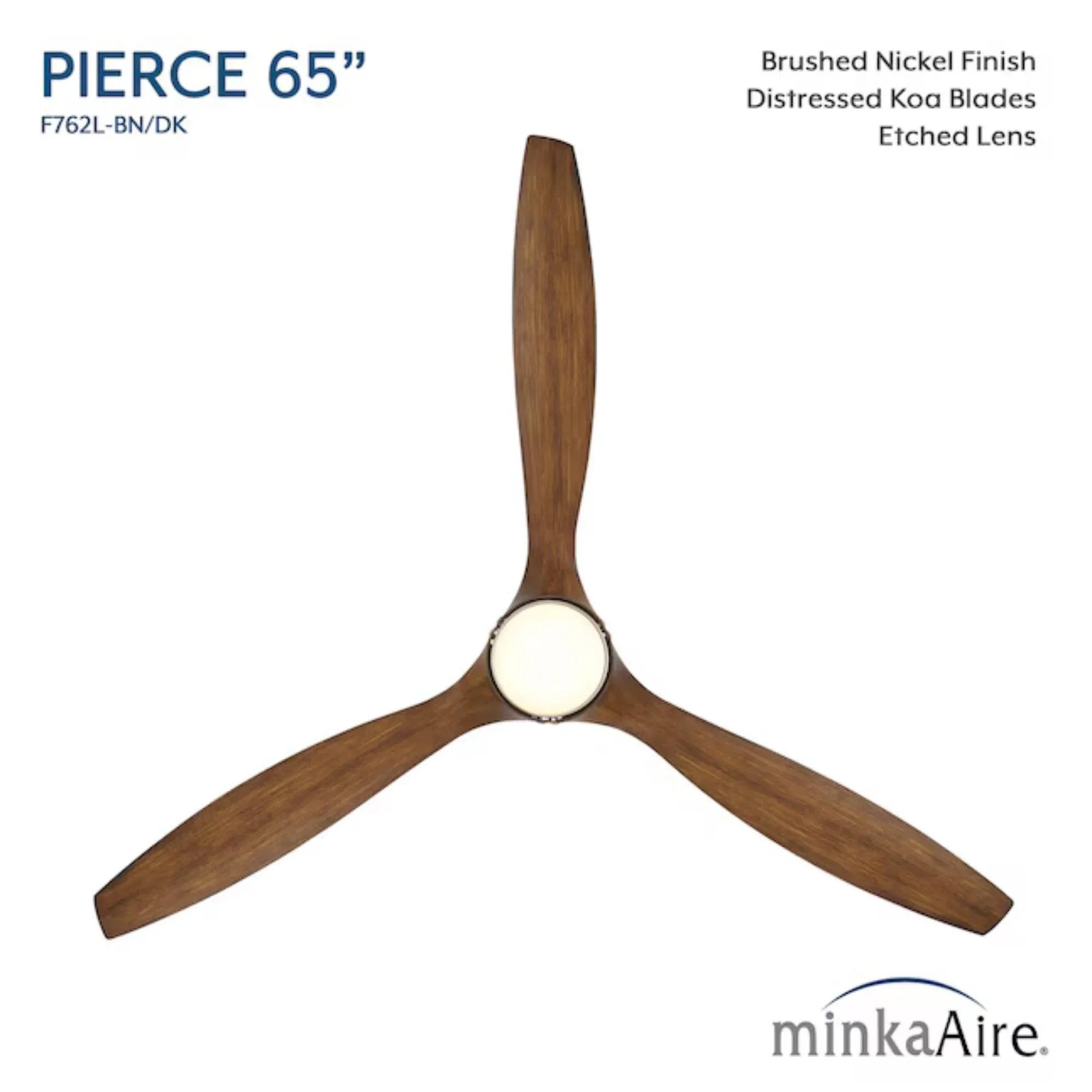 Pierce 65" Nickel LED Smart Ceiling Fan