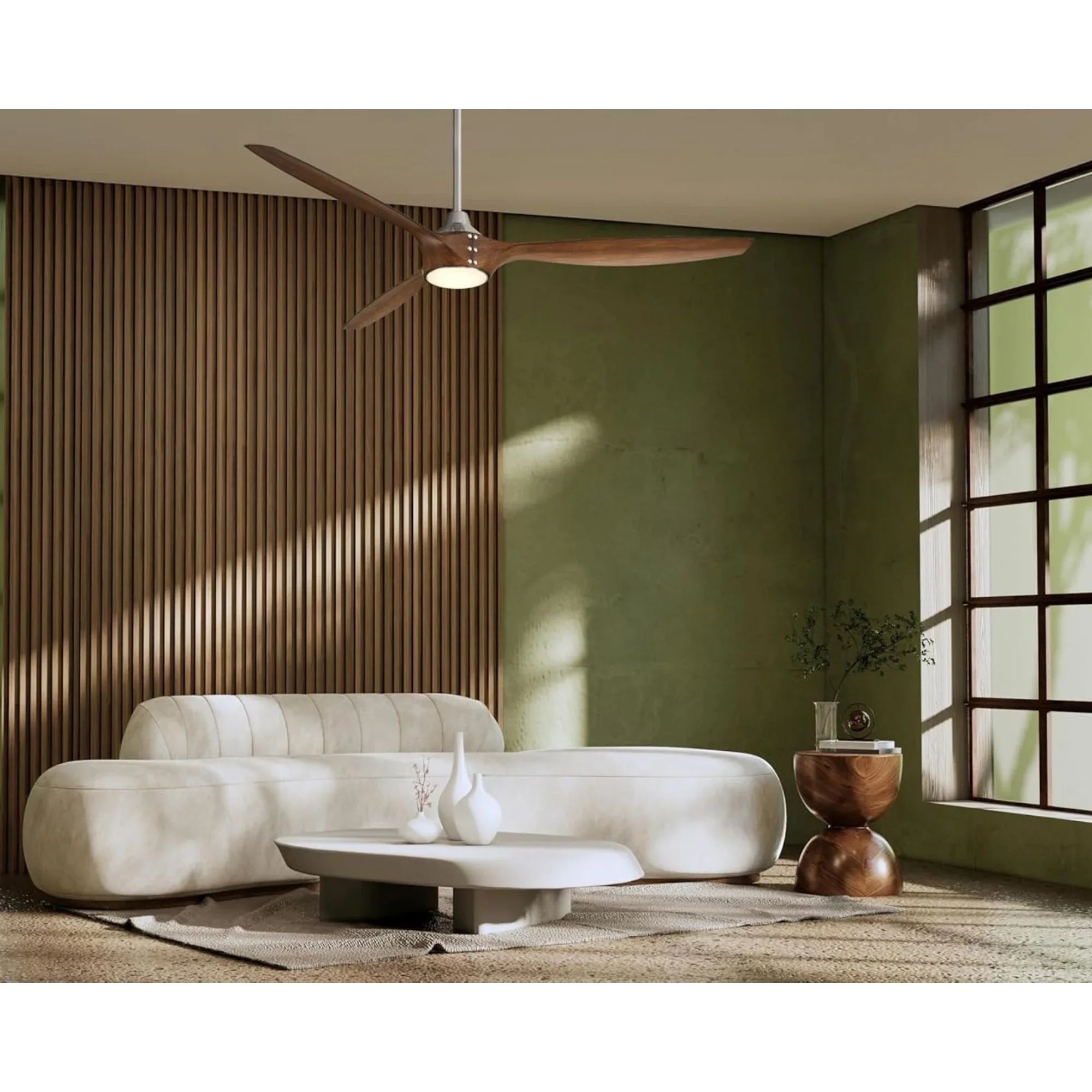 Pierce 65" Nickel LED Smart Ceiling Fan