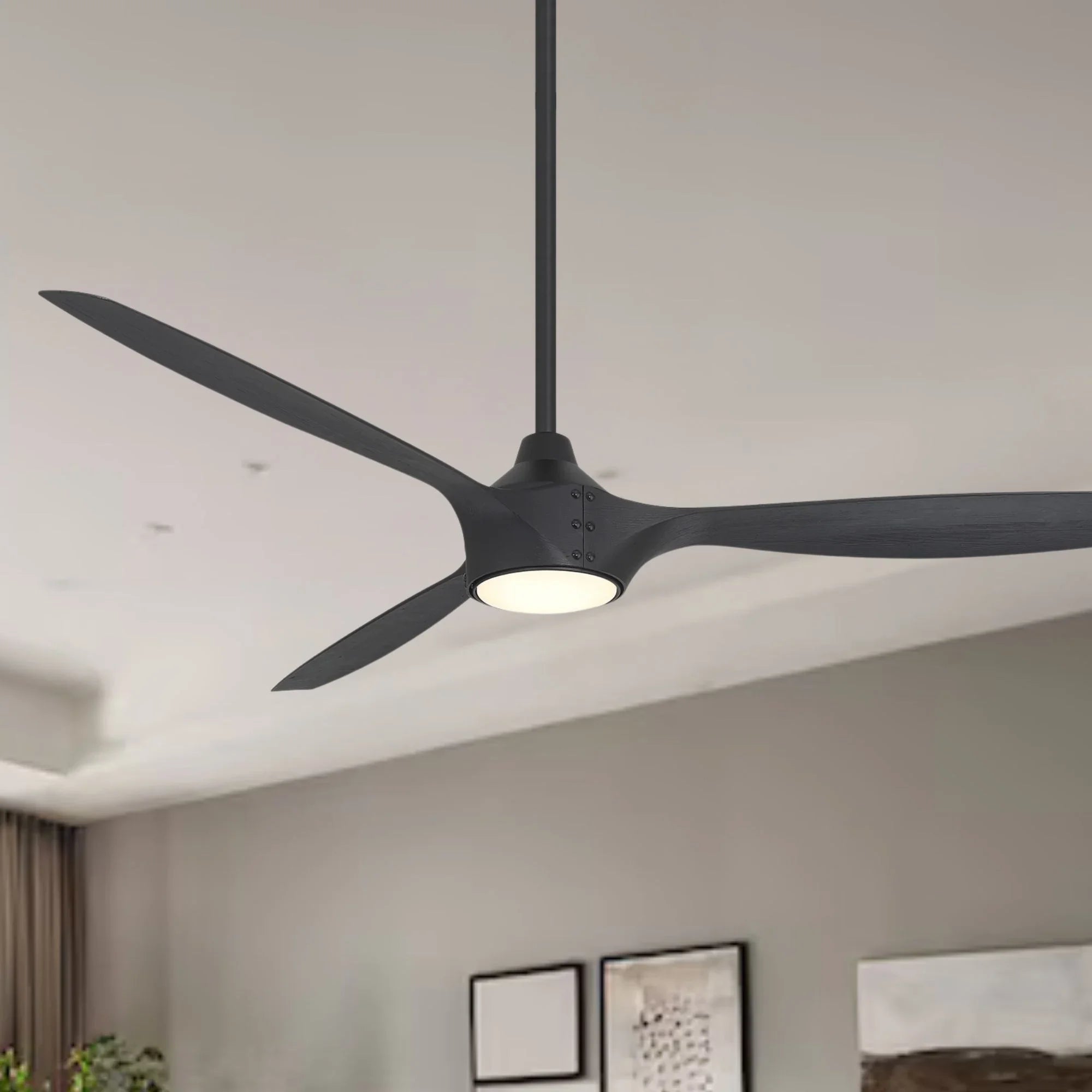 Pierce 65" Black Coal LED Smart Ceiling Fan