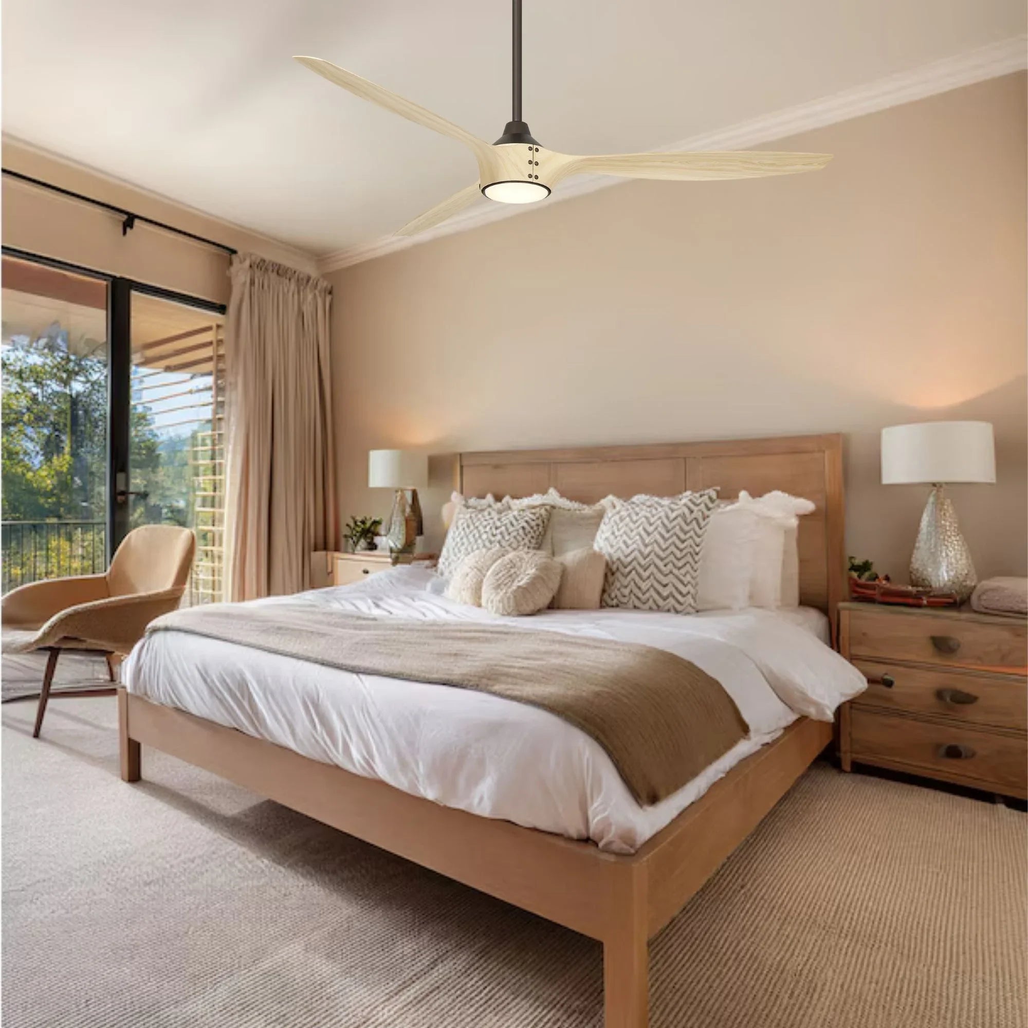 Pierce 65" Bronze LED Smart Ceiling Fan