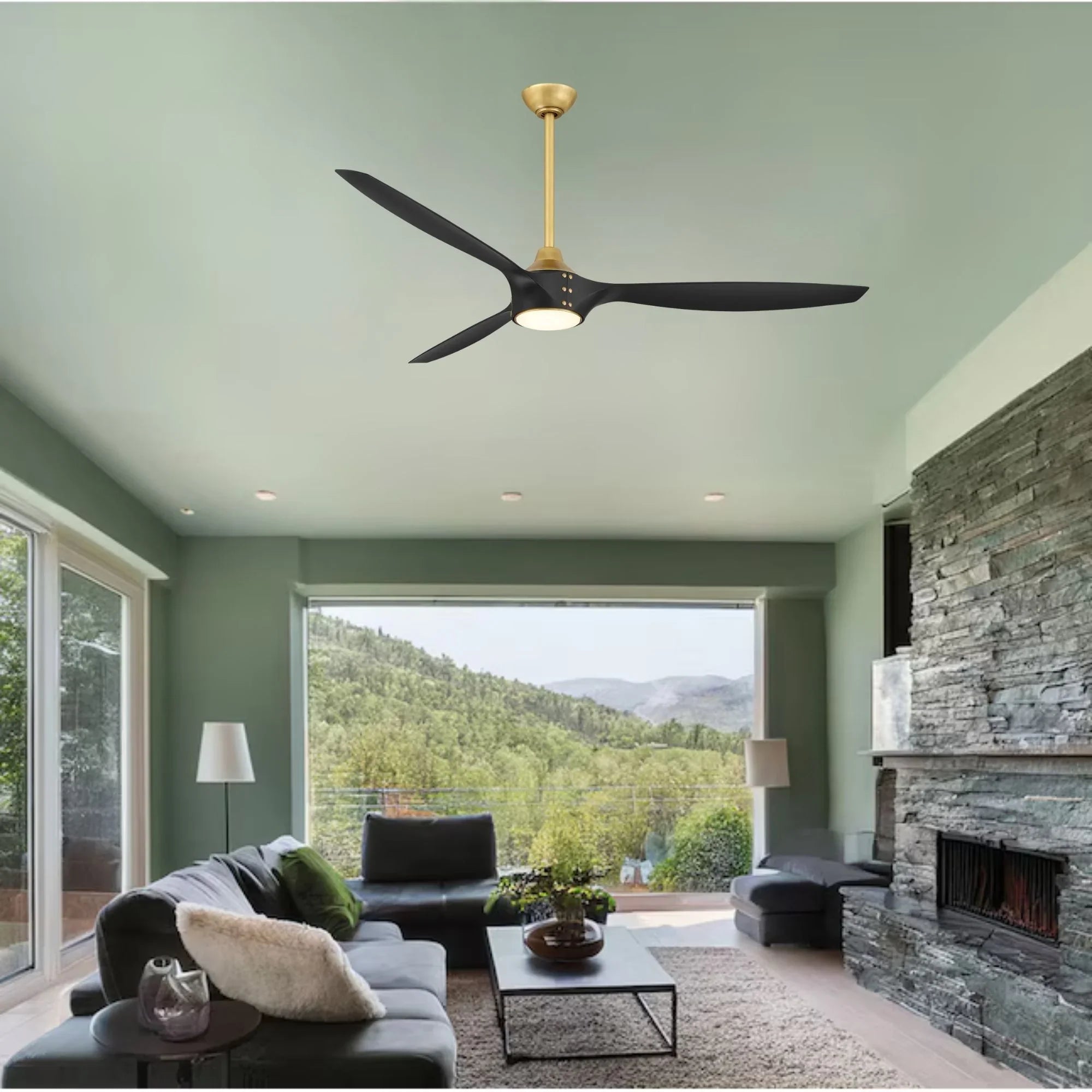 Pierce 65" Brass LED Smart Ceiling Fan