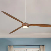 Pierce 84" Nickel Large LED Smart Ceiling Fan