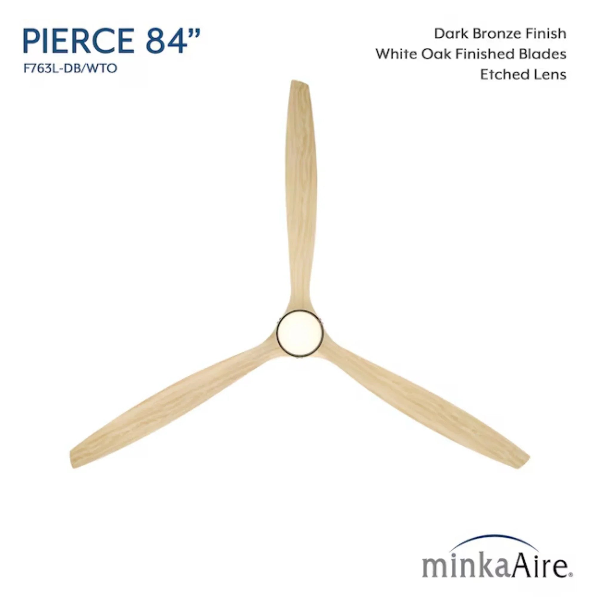 Pierce 84" Bronze Large LED Smart Ceiling Fan