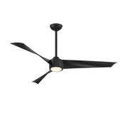 Pike 56" Black Coal Indoor Ceiling Fan with Light