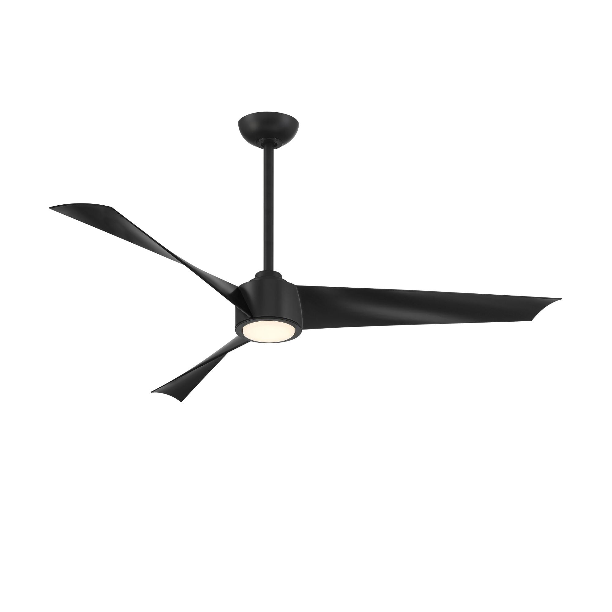 Pike 56" Black Coal Indoor Ceiling Fan with Light