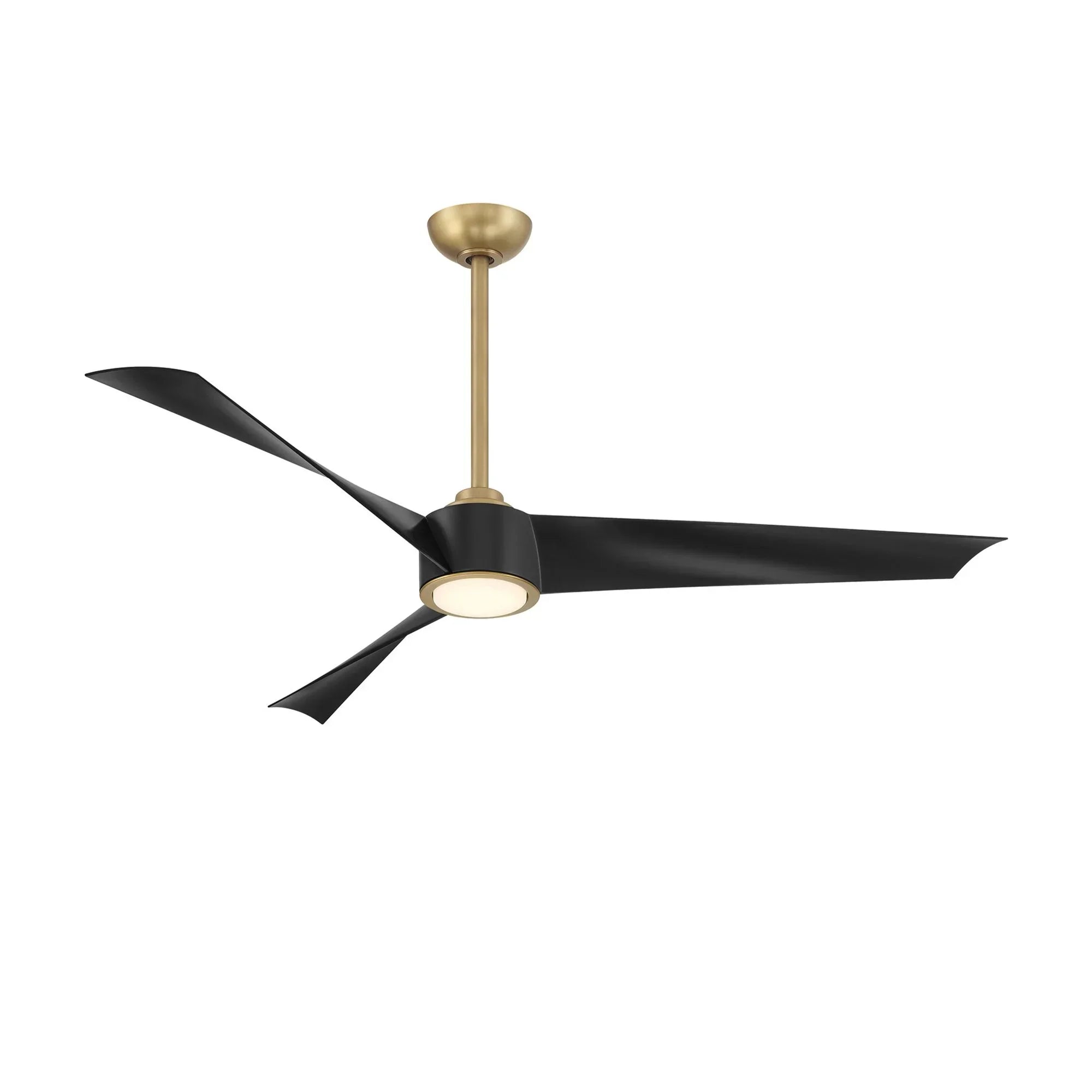 Pike 56" Brass Indoor Ceiling Fan with Light