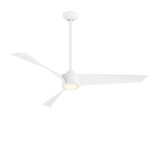 Pike 56" White Indoor Ceiling Fan with Light