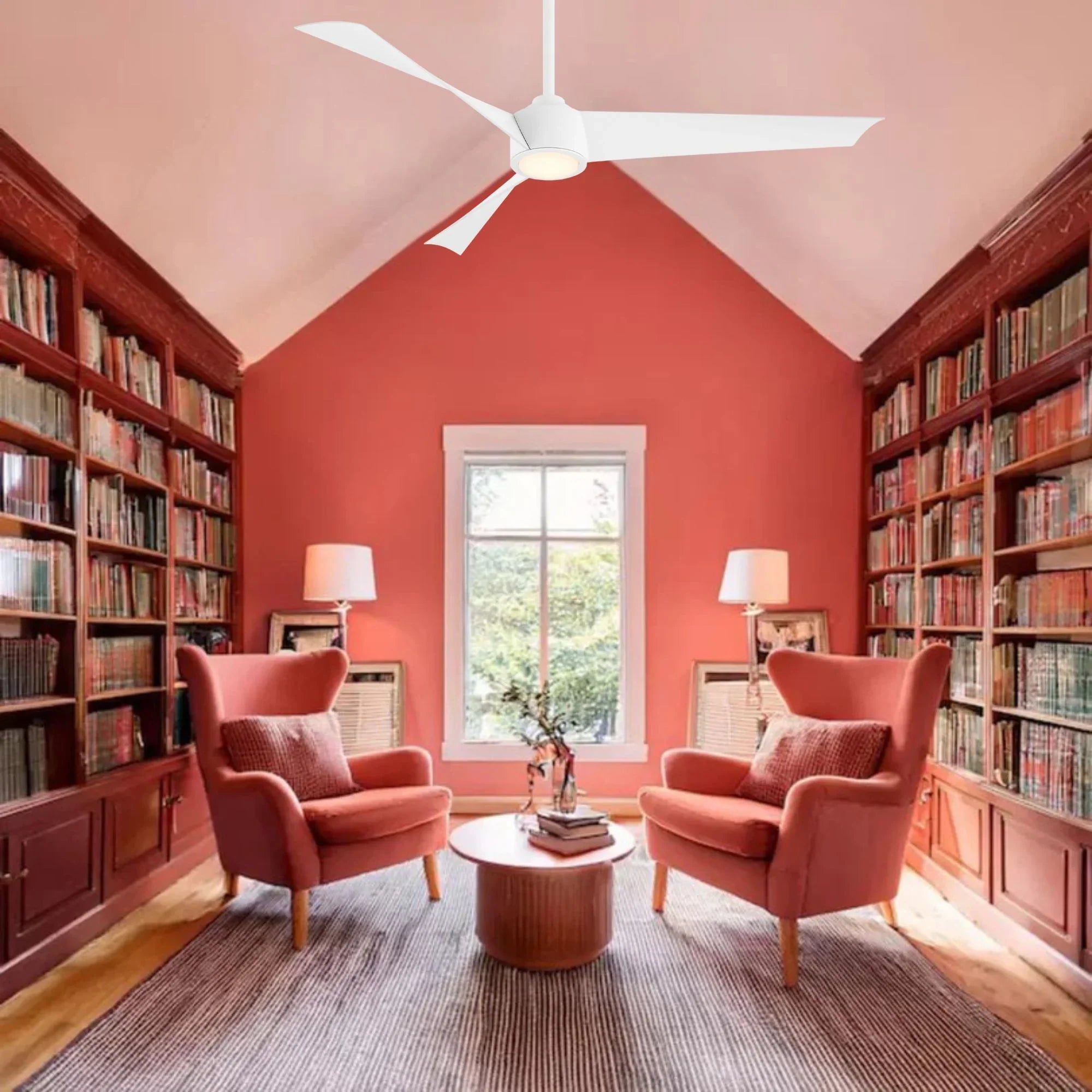 Pike 56" White Indoor Ceiling Fan with Light