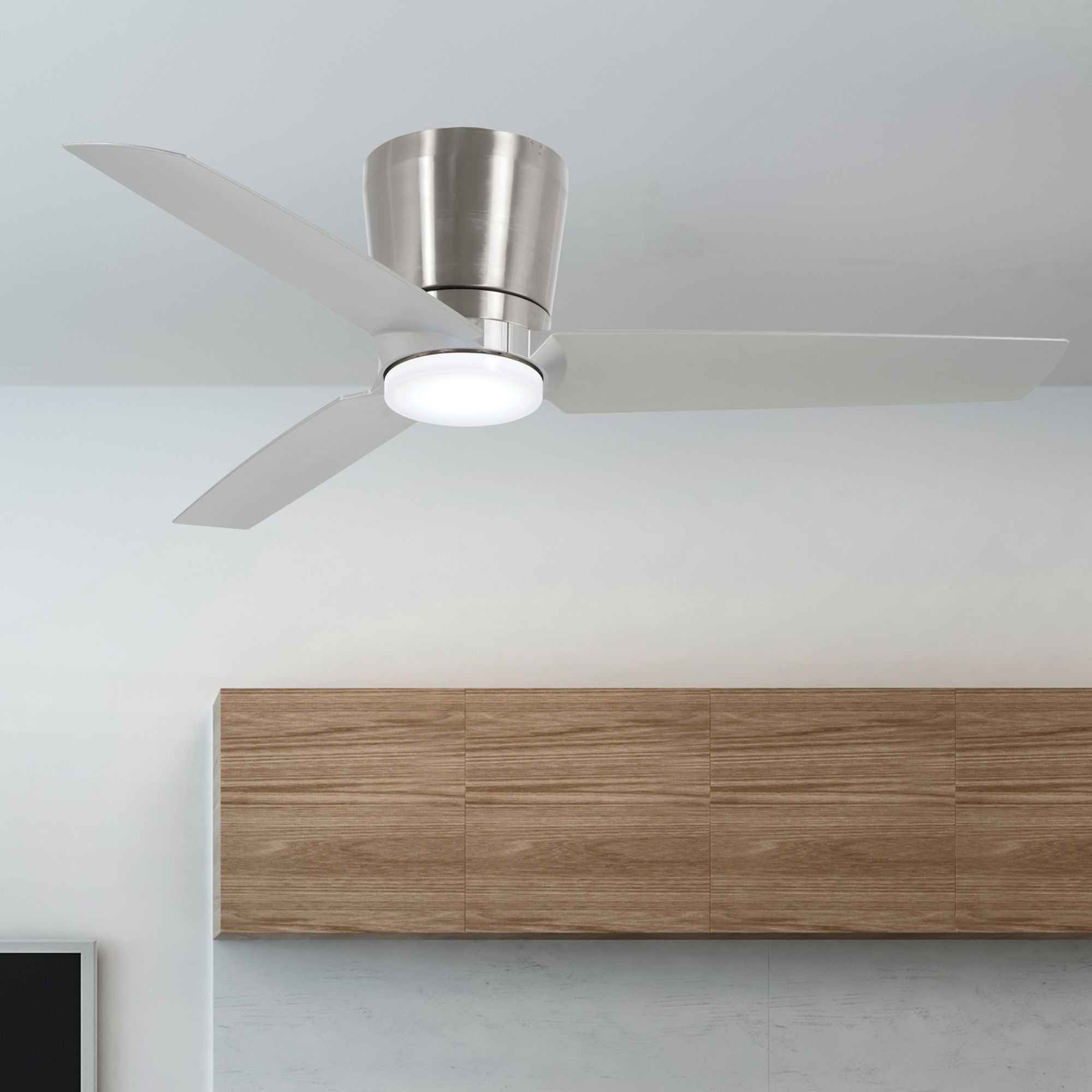 Pure 48" LED Flush Mount Ceiling Fan - Bees Lighting