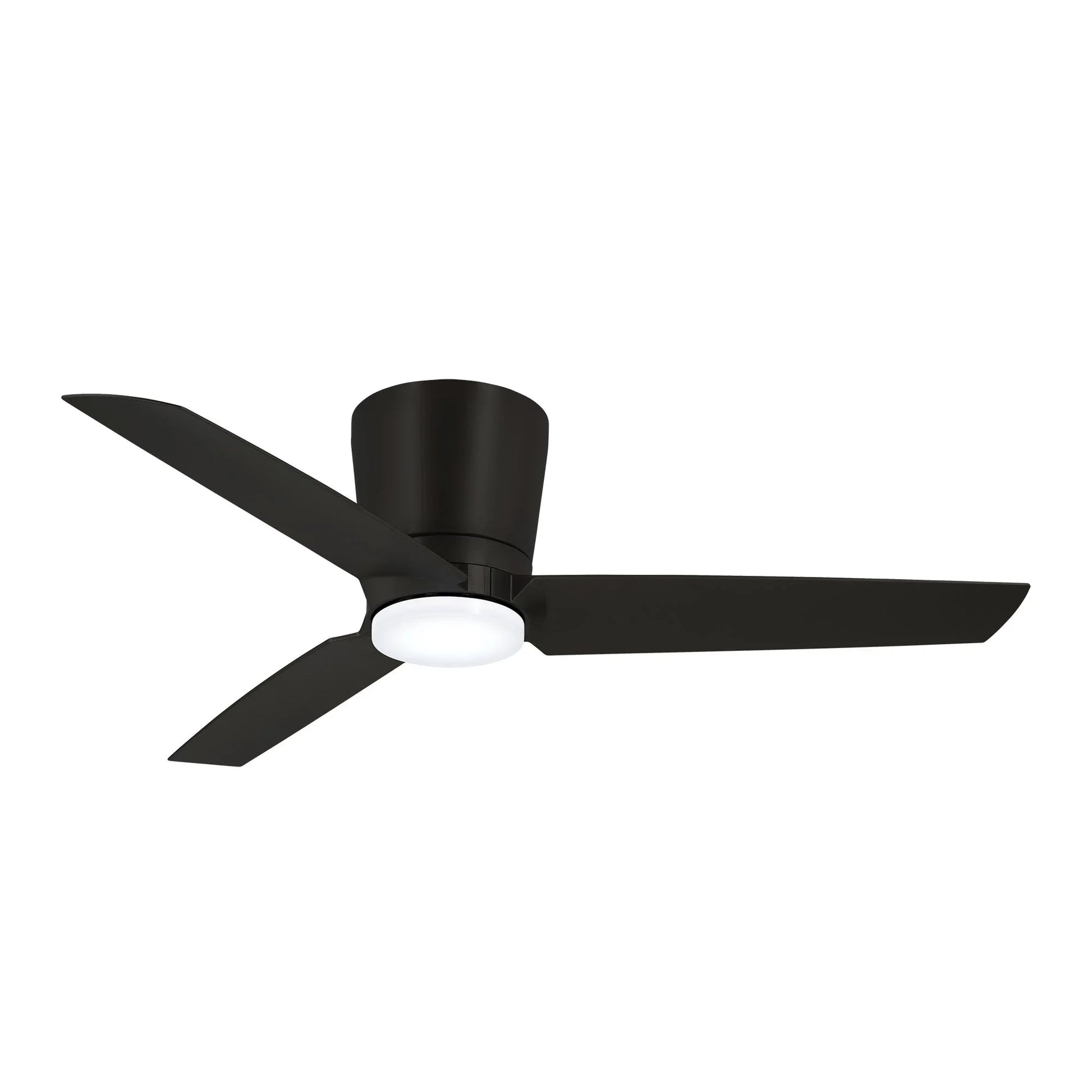 Pure 48" Black Coal LED Flush Mount Ceiling Fan with Wall Control - Bees Lighting