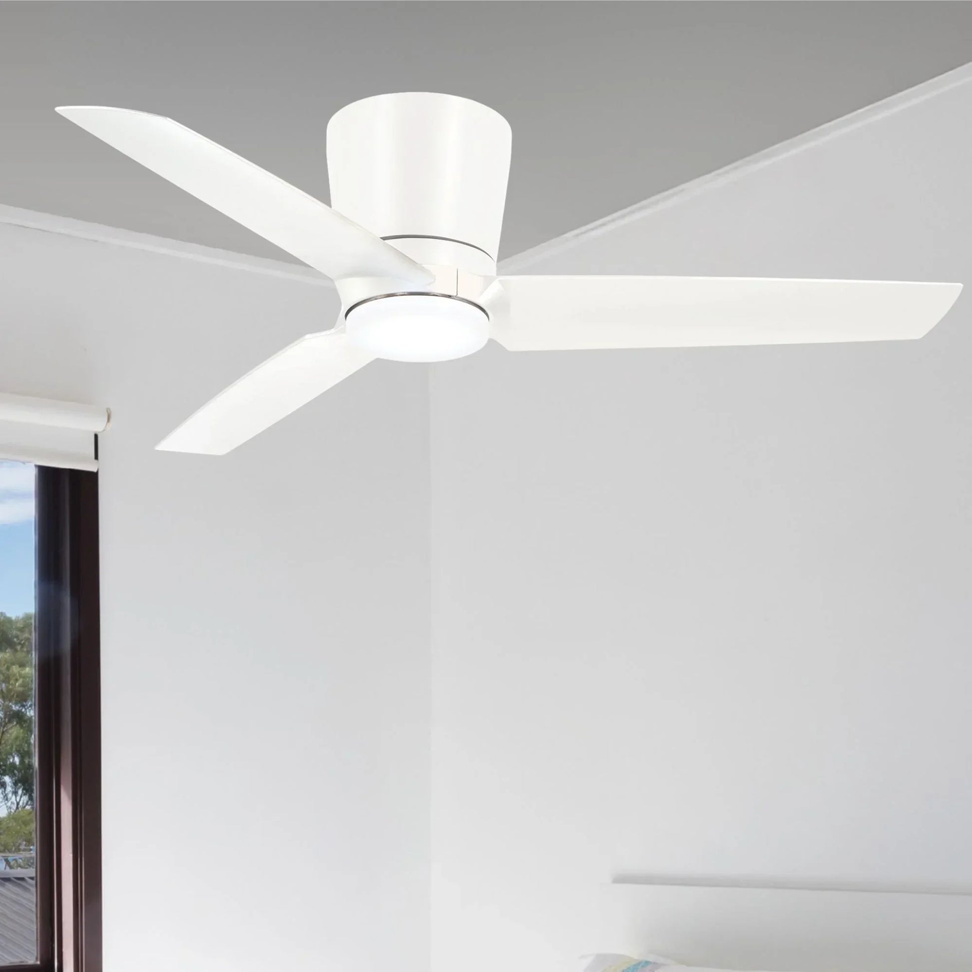 Pure 48" LED Flush Mount Ceiling Fan - Bees Lighting