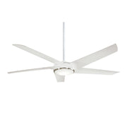 Raptor LED 60" Flat White Modern Ceiling Fan with Remote - Bees Lighting
