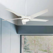 Raptor LED 60" Flat White Modern Ceiling Fan with Remote - Bees Lighting