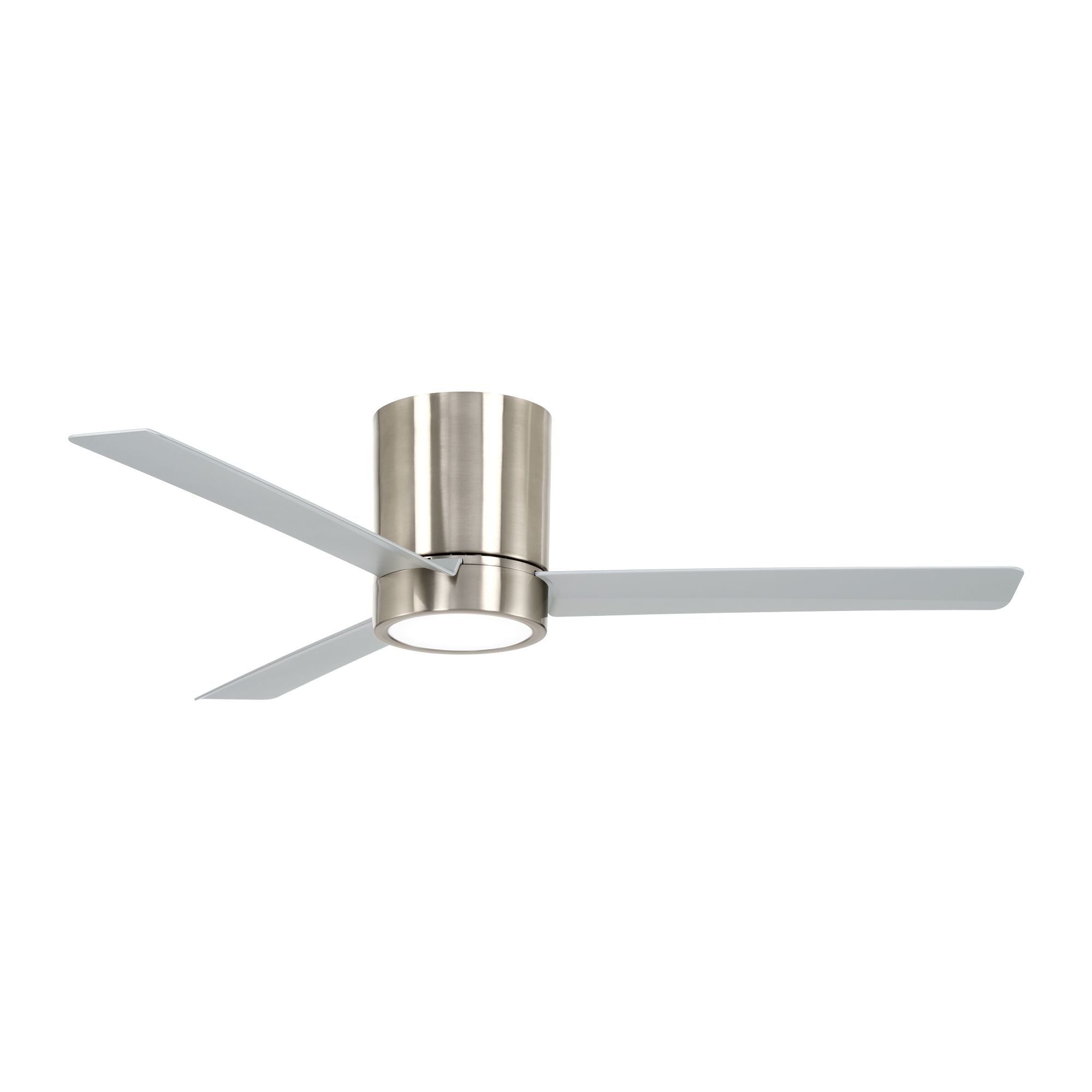 Roto Flush 52" Brushed Nickel LED Ceiling Fan with Remote Control - Bees Lighting