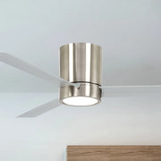 Roto Flush 52" Brushed Nickel LED Ceiling Fan with Remote Control
