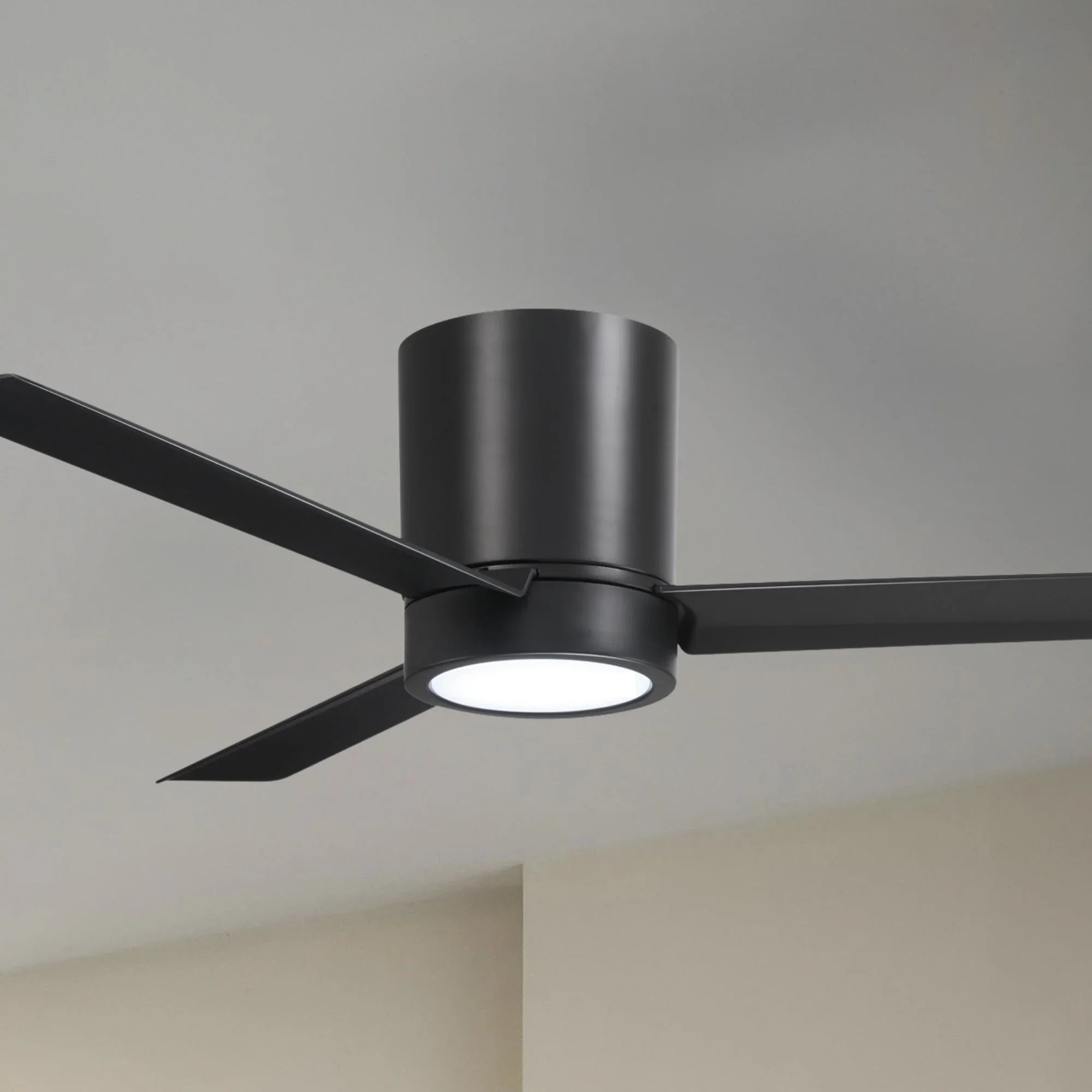 Roto Flush 52" Black Coal LED Ceiling Fan with Remote Control