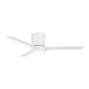 Roto Flush 52" White LED Ceiling Fan with Remote Control - Bees Lighting