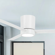 Roto Flush 52" White LED Ceiling Fan with Remote Control