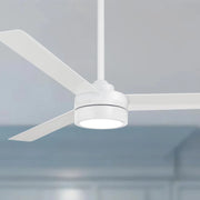 Roto LED 52" White Ceiling Fan with Etched Lens