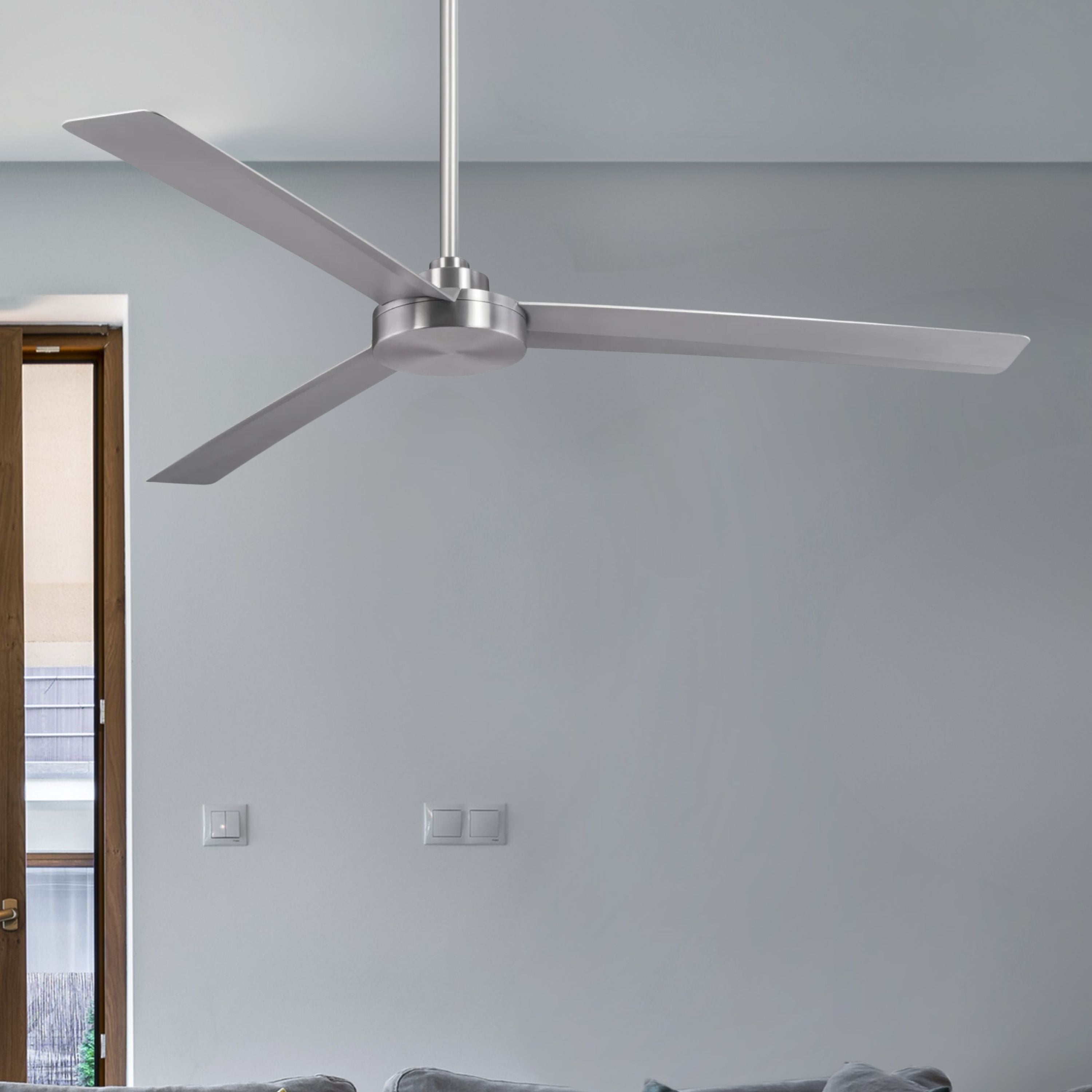 Roto XL 62" Aluminum Wet Rated Ceiling Fan with Wall Control
