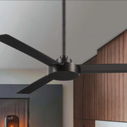 Roto 52" Black Coal Ceiling Fan with Wall Control