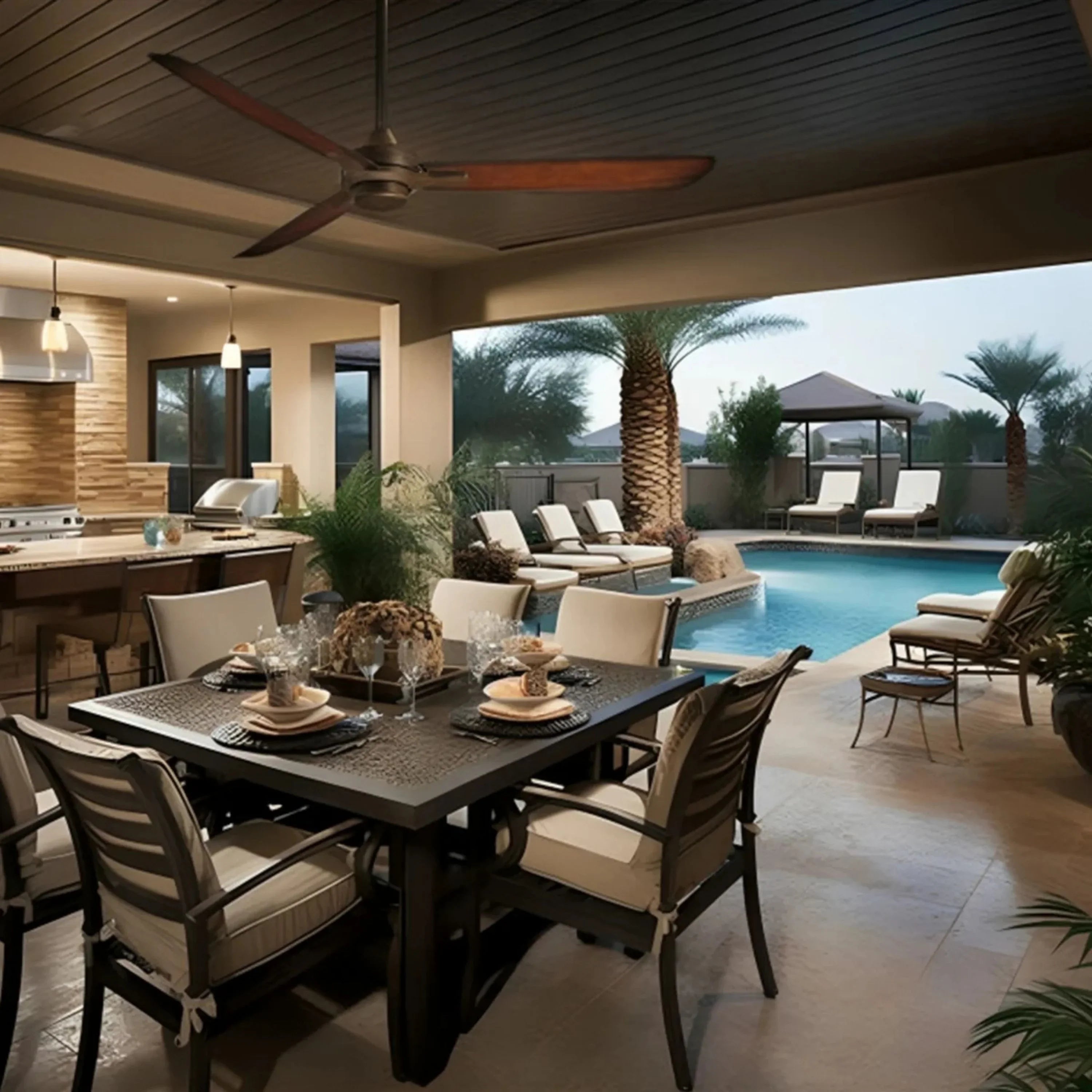 Rudolph Wet 60" Bronze Outdoor Ceiling Fan with Remote